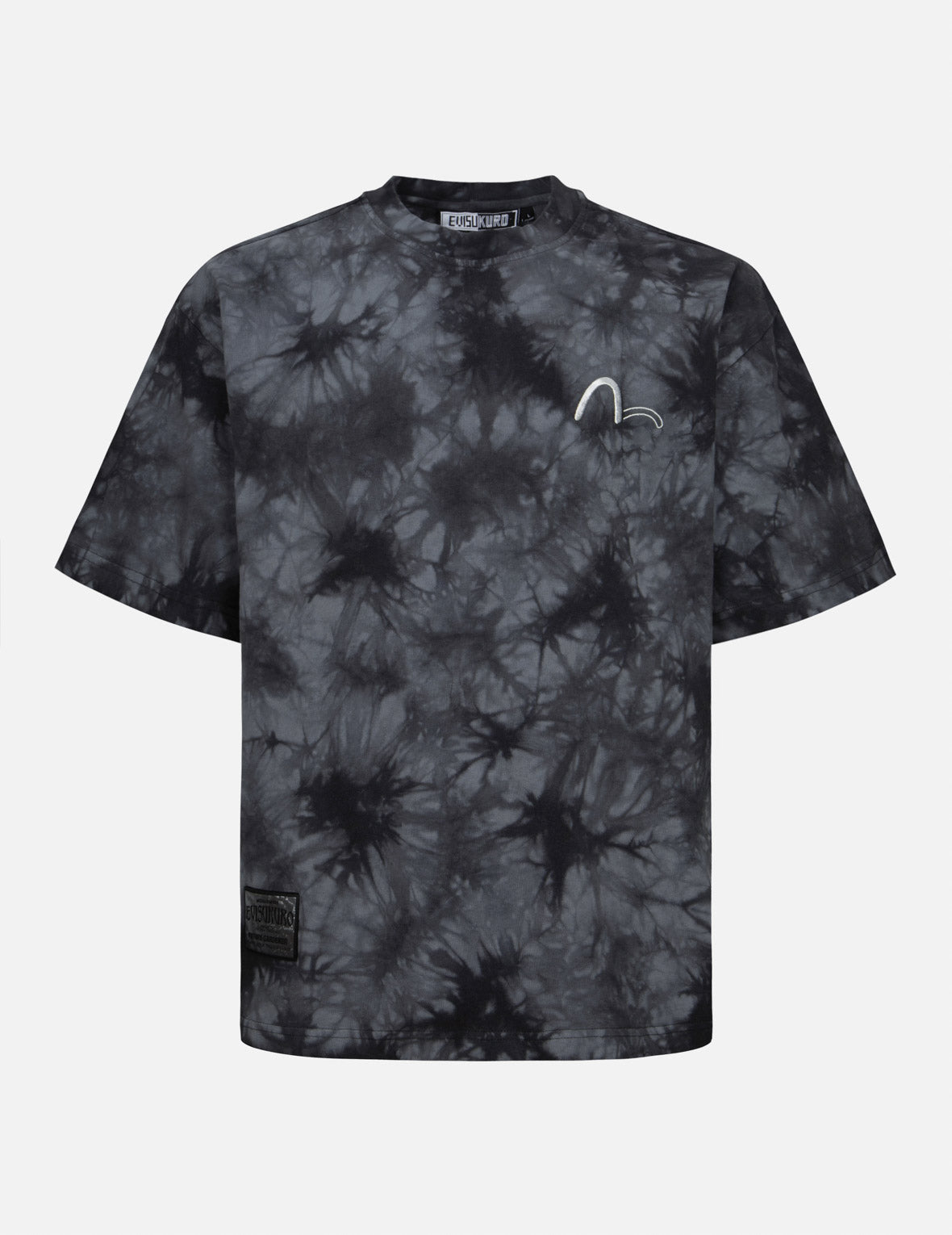 Tie-Dye with Seagull Embroidery Loose Fit T-Shirt