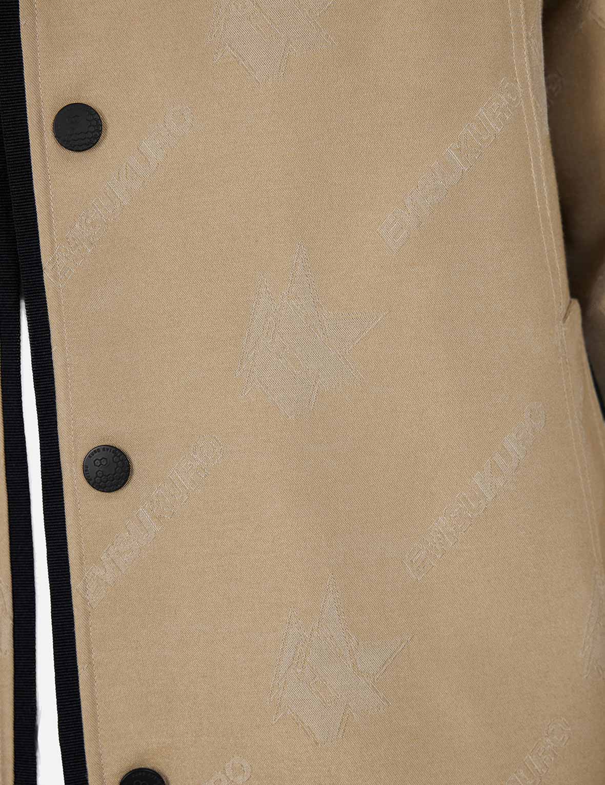 Monogram Logo Jacquard Oversized Coach Jacket