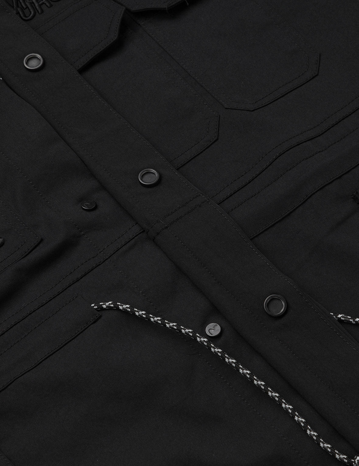 Embroidery Multi-pocket Relax Fit Shirt Jacket