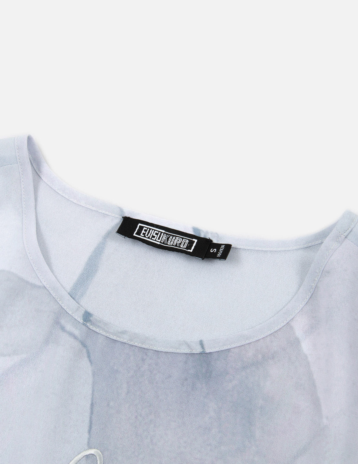 Marble-pattern Print Mesh Dress (with Inner Dress)