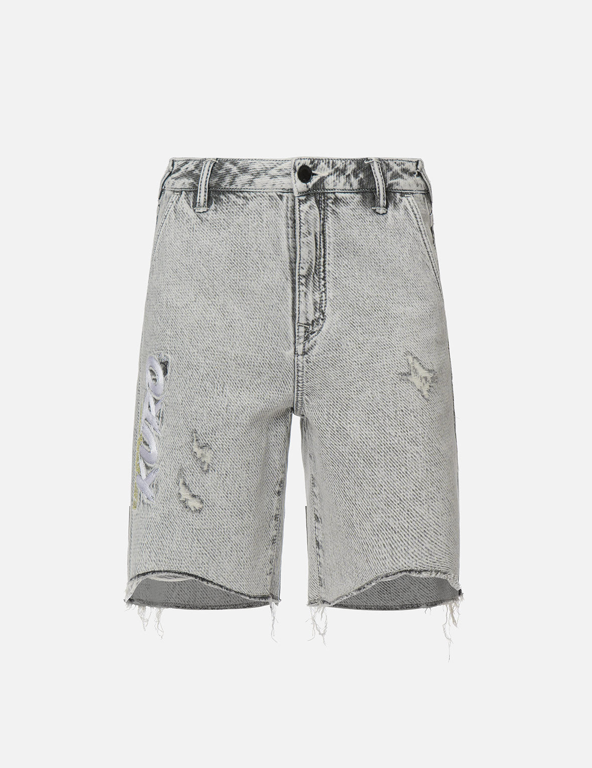 Distressed Bermuda Denim Shorts – EVISU