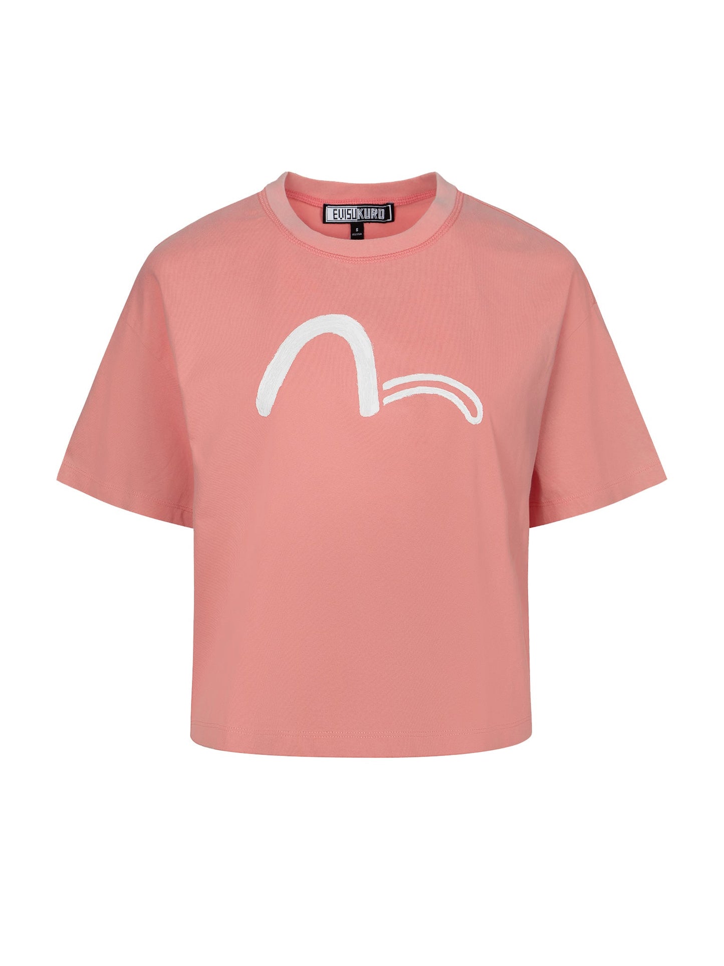 Brush Art Kamon Logo Printed Cropped T-shirt
