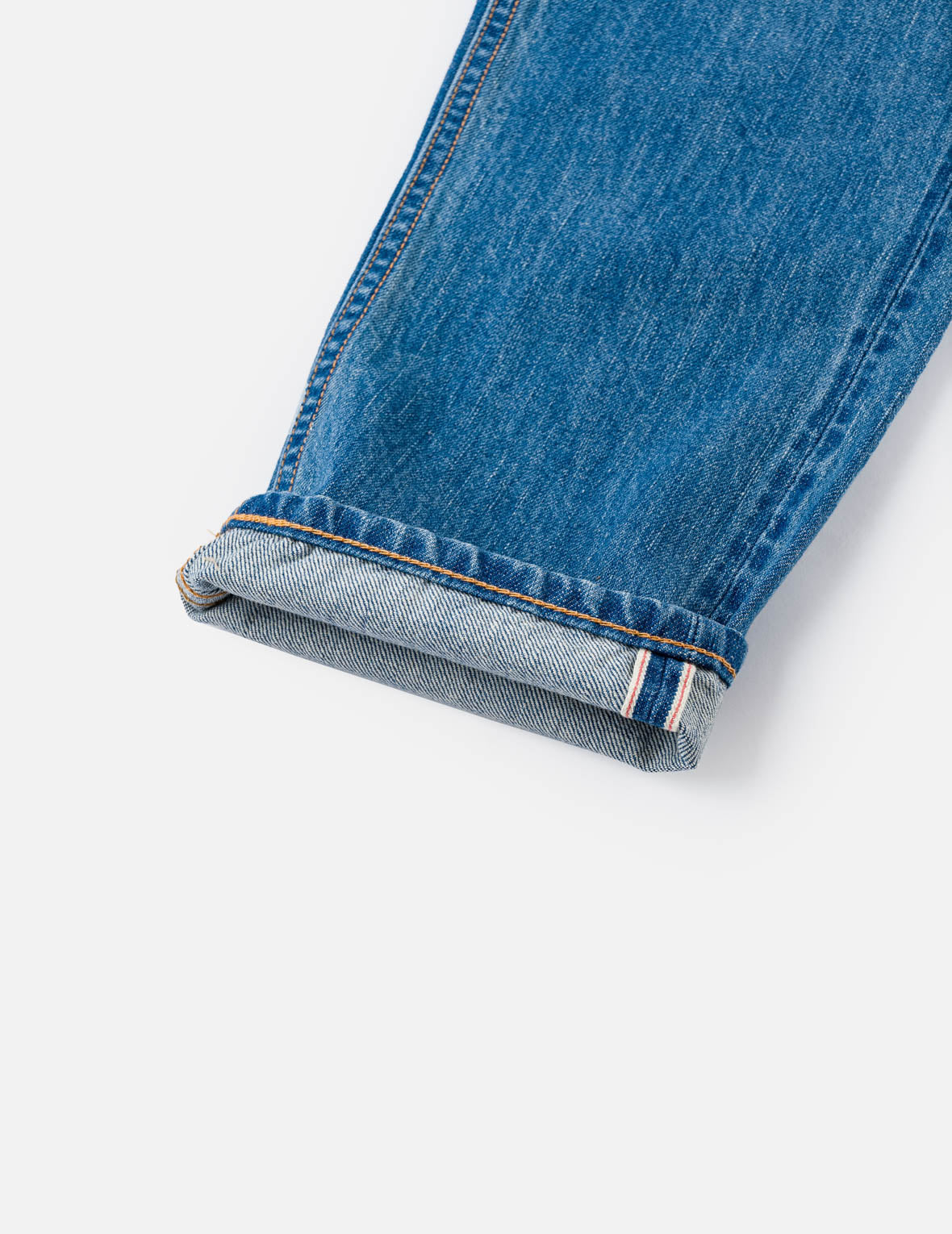Light-washed Seagull Print Taper Fit Jeans #2017