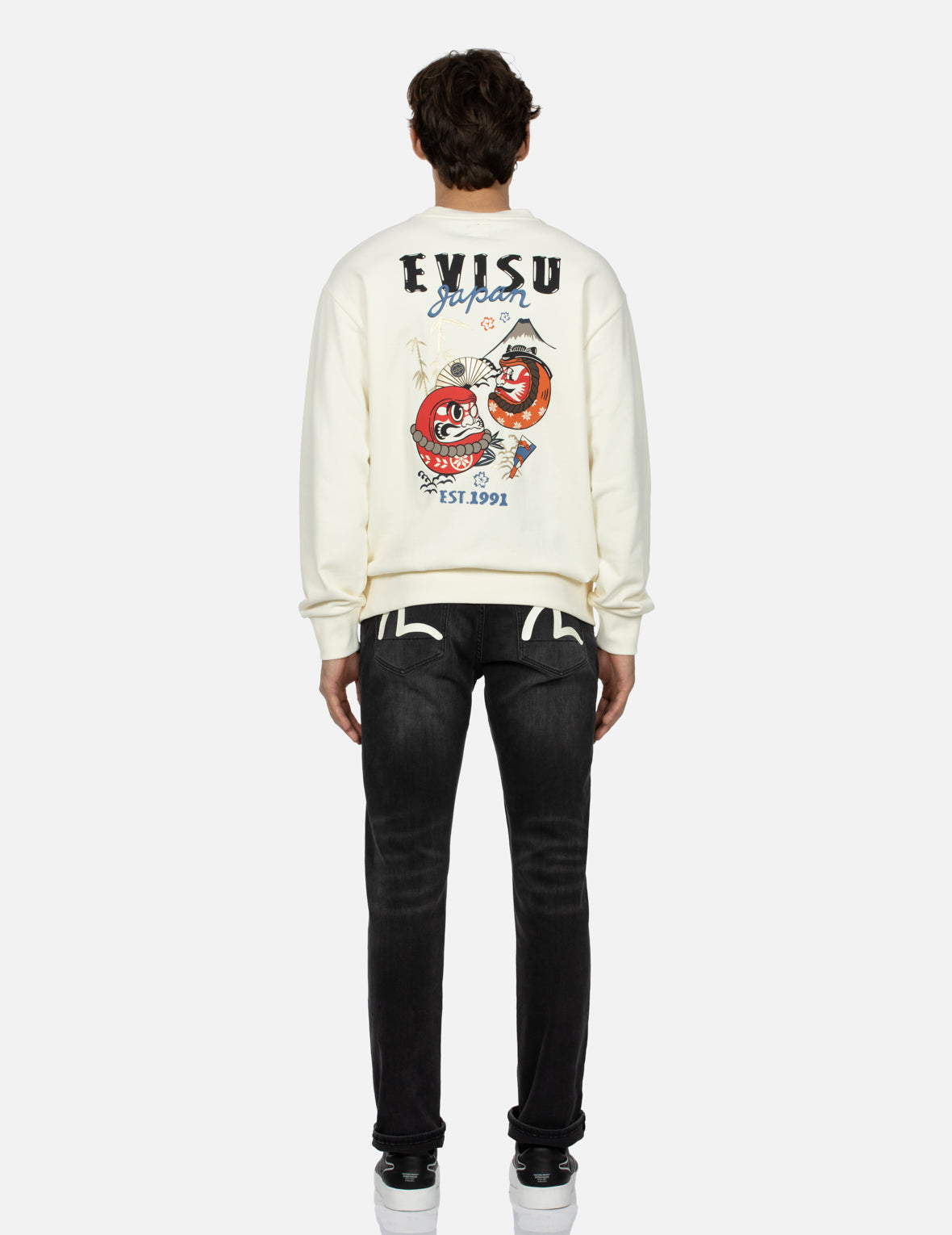 Seagull Print Flex Skinny Denim Jeans #2028