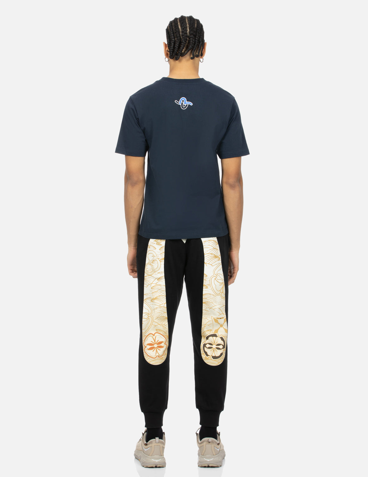 Hanafuda Pattern Daicock Print Regular Fit Sweatpants