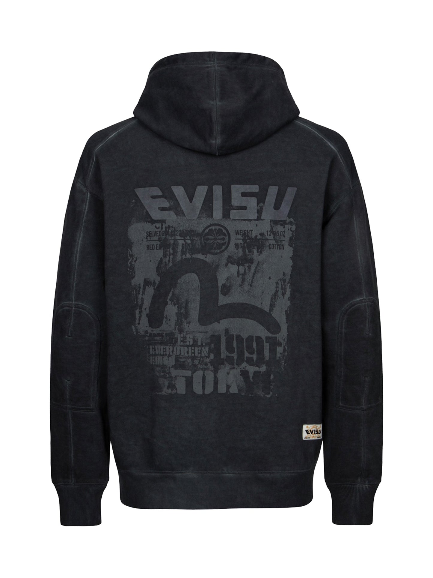 Seagull and Logo Print Relax Fit Hoodie