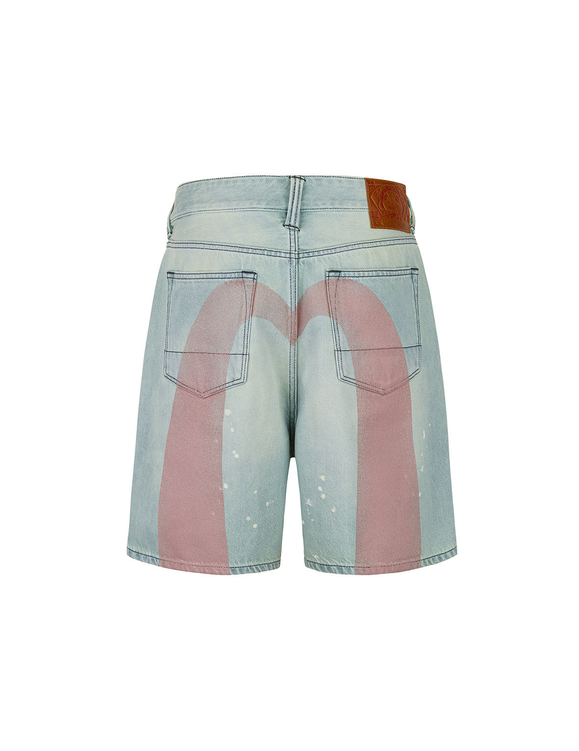 Daicock Print Oversized Denim Shorts