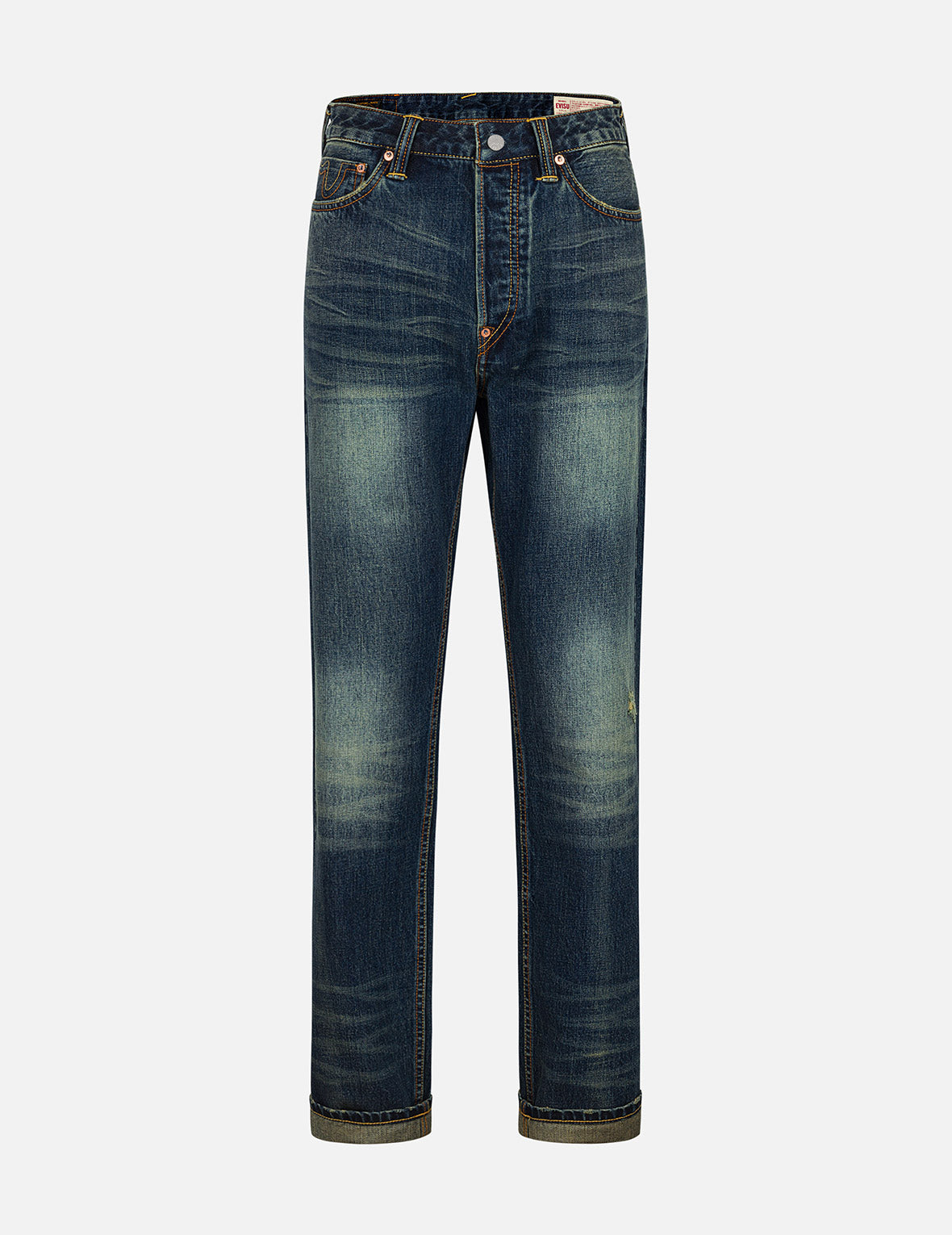 海鸥贴布刺绣水洗常规牛仔裤 #2000