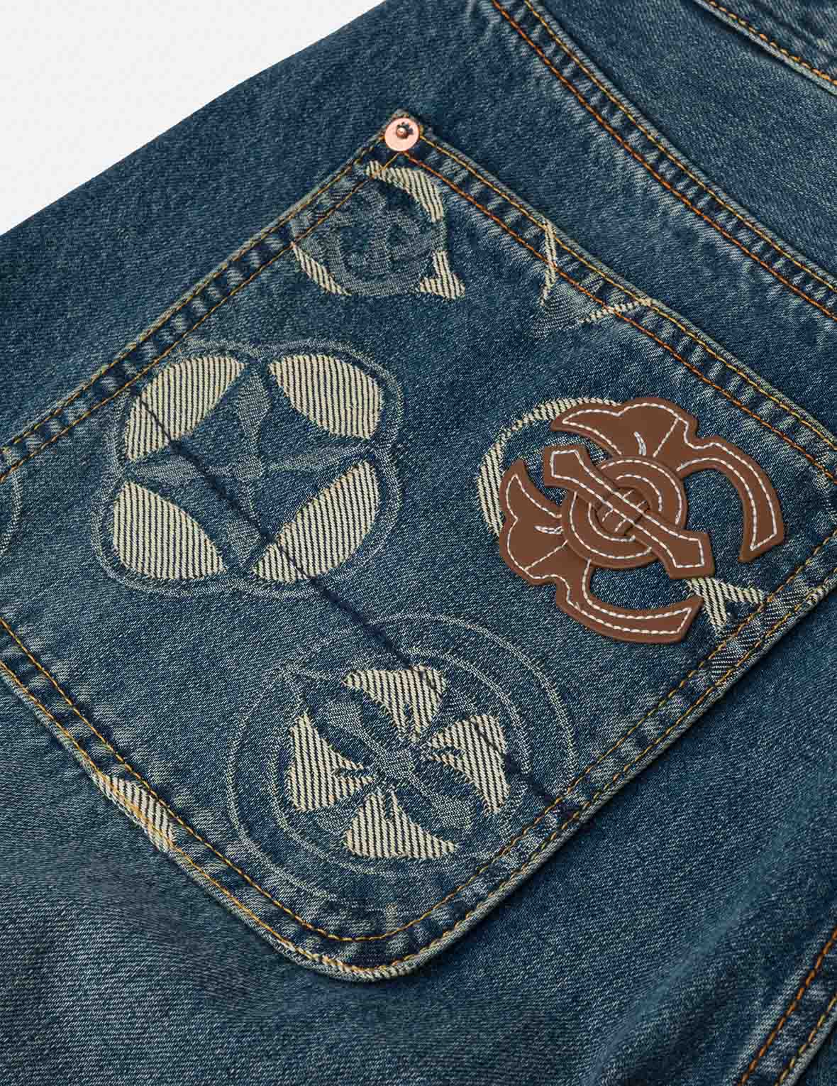 Kamon Jacquard Pockets 3D Fit Jeans