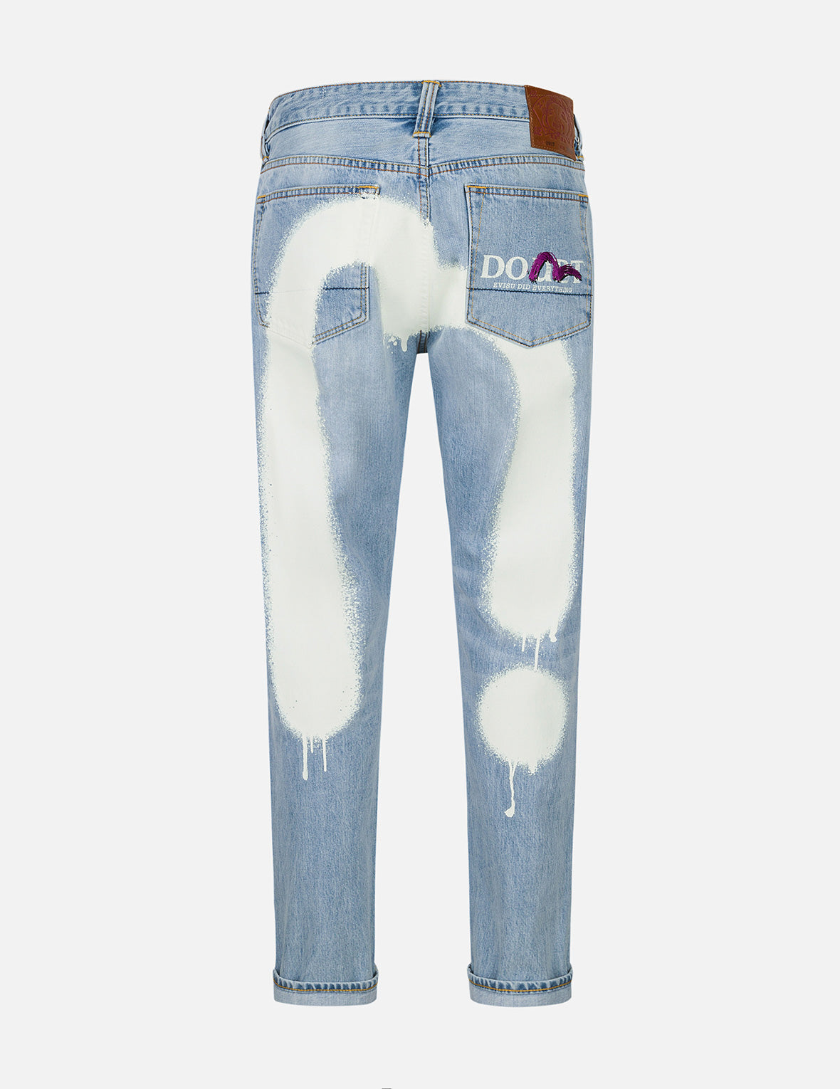 Graffiti-Style Daicock Print Carrot Fit Jeans #2017