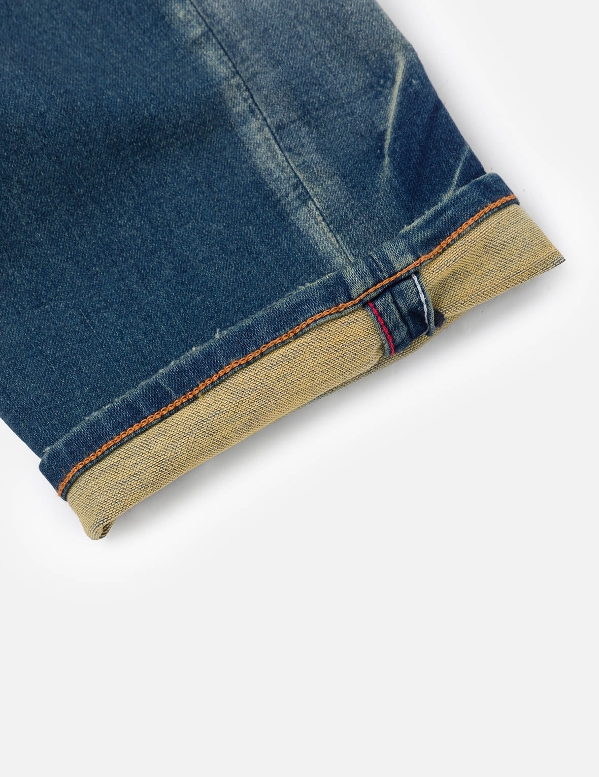 Seagull Embroidery with Hand-Woven Lanyard Relax Fit Jeans #2030