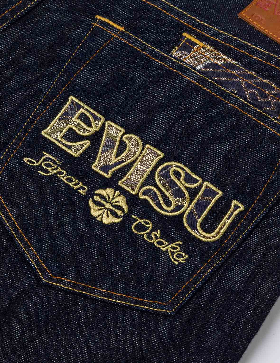 Seagull and Logo Brocade Appliqué Taper Fit Jeans #2017