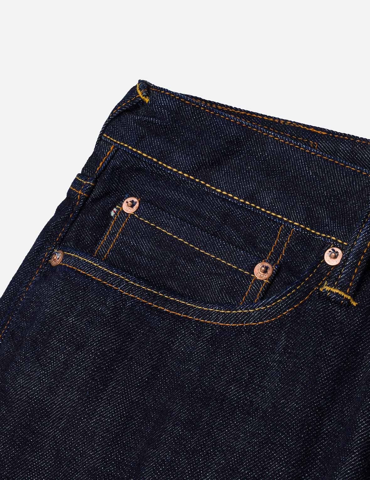 Seagull and Logo Brocade Appliqué Taper Fit Jeans #2017