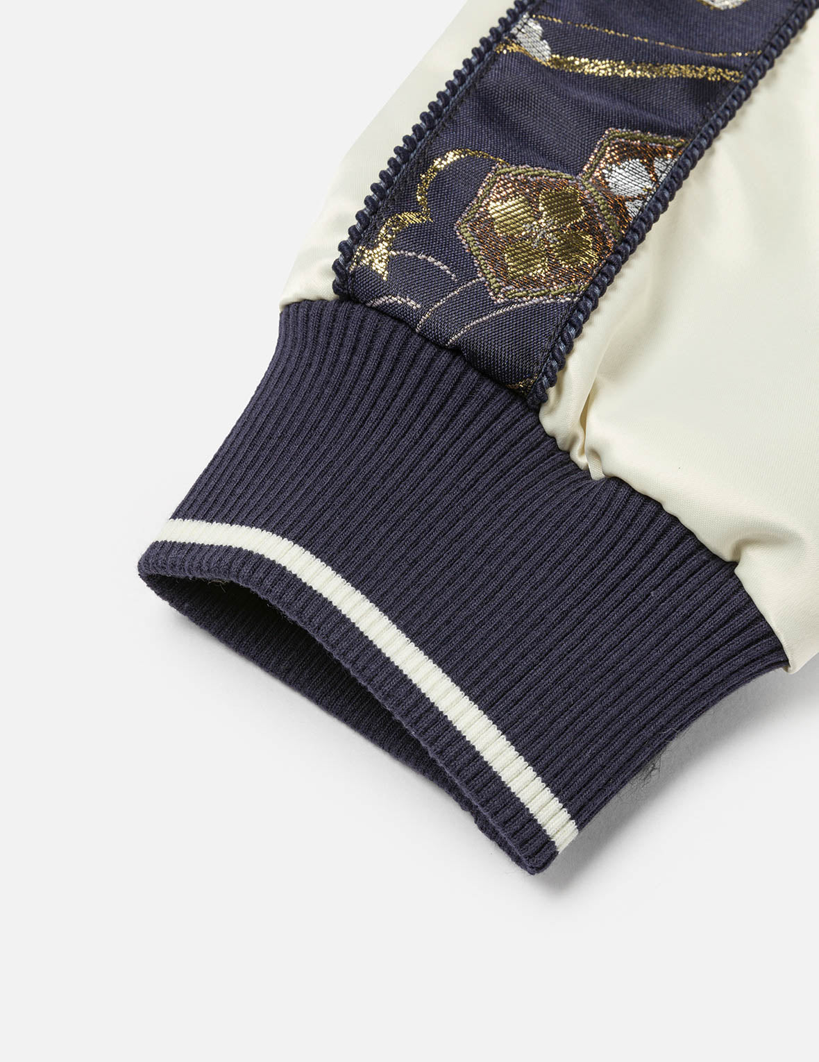 家花织锦布贴布常规版型横须贺外套