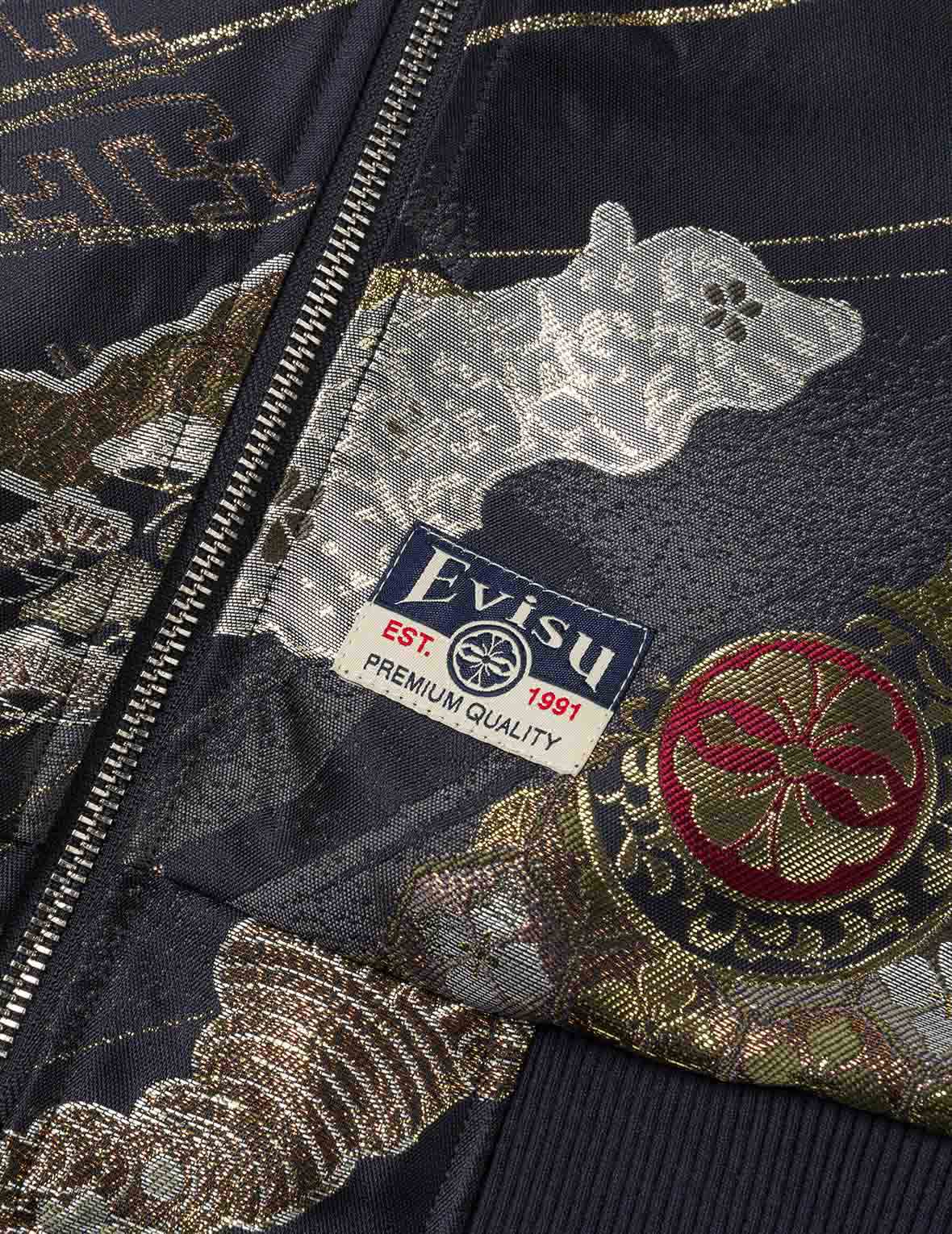 家花织锦布贴布常规版型横须贺外套