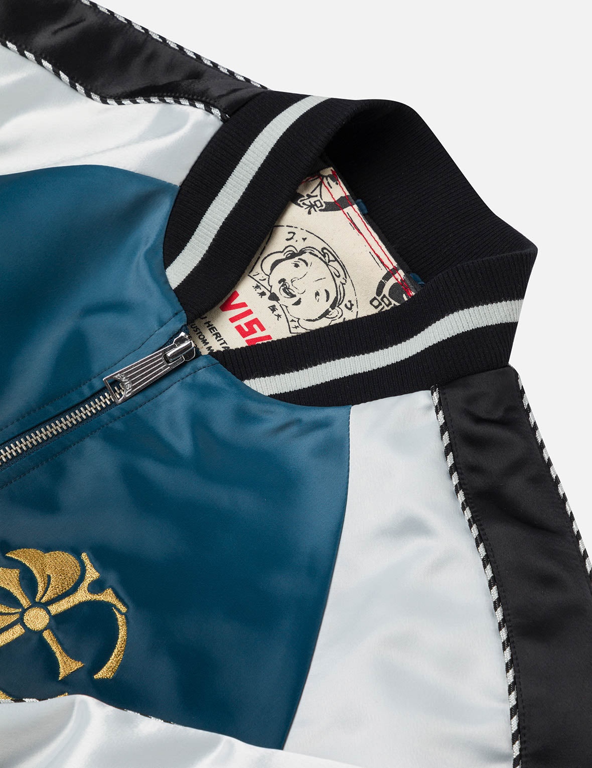 神兽白泽刺绣常规版型横须贺外套