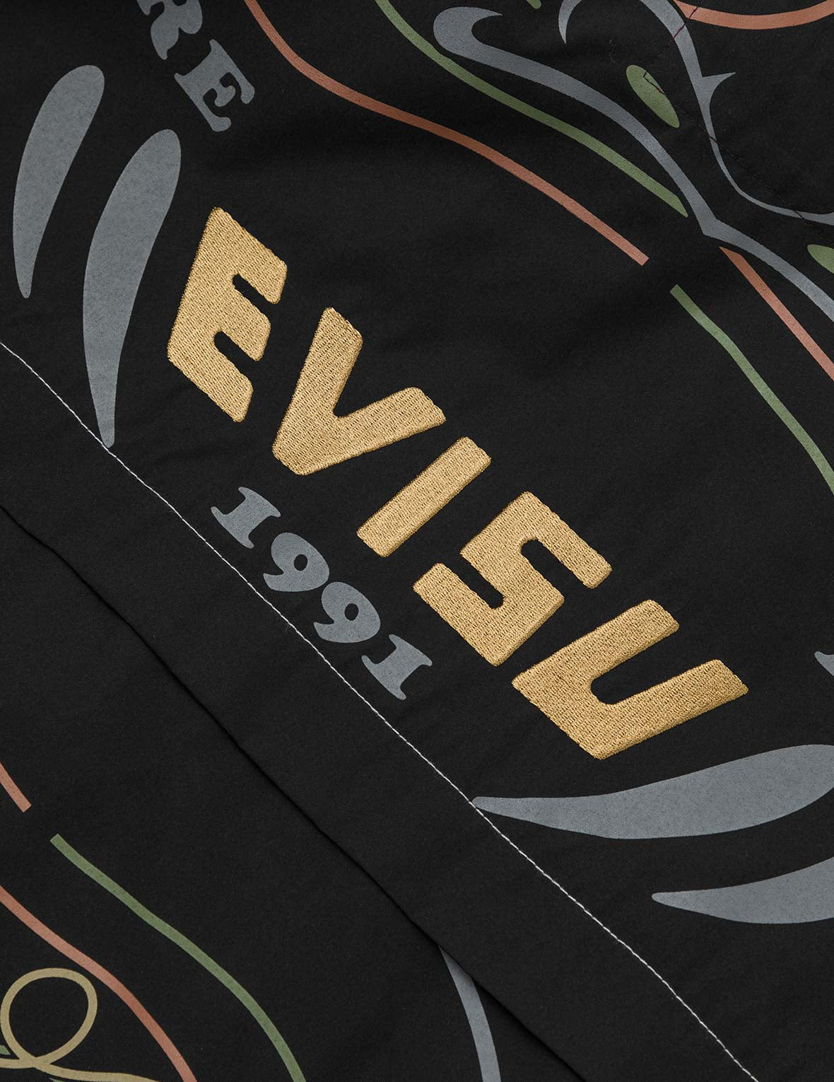 Daruma Print and Logo Appliqué Relax Fit Hooded Jacket