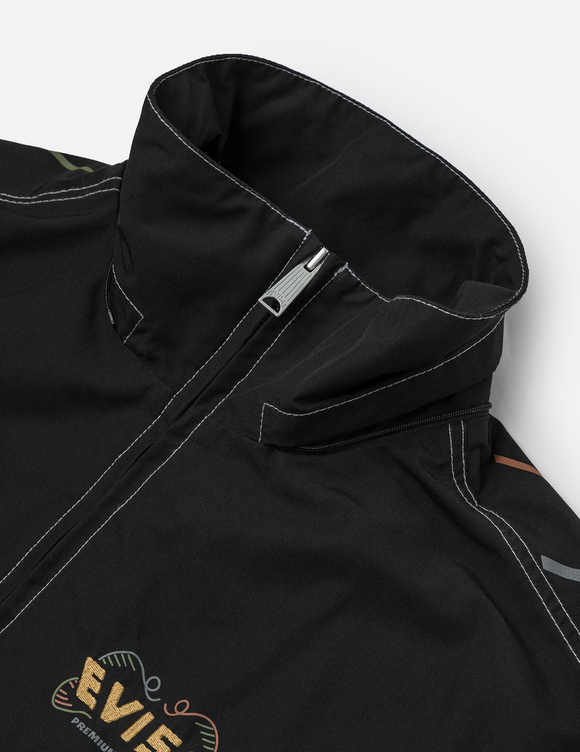 Daruma Print and Logo Appliqué Relax Fit Hooded Jacket