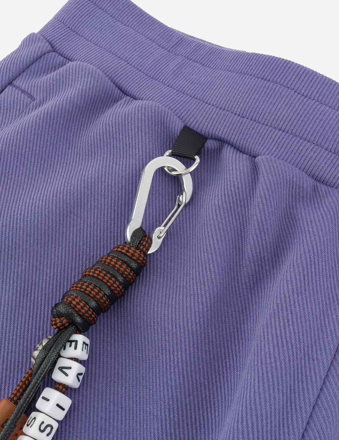 图腾达摩印花直筒运动裤