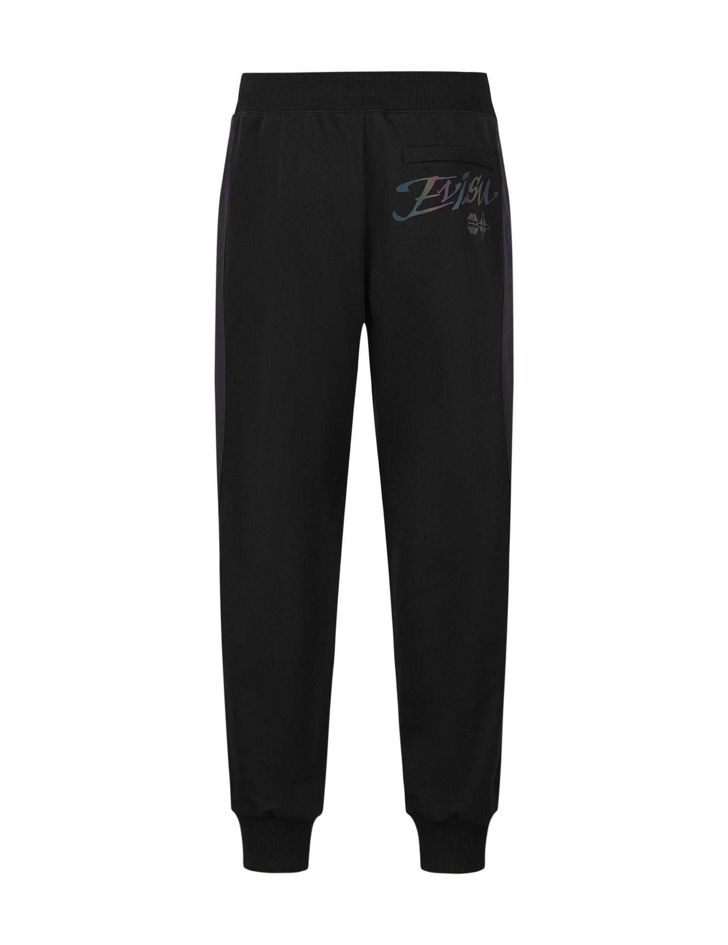 Panel Blocking with Colorful Logo Print Relax Fit Sweatpants