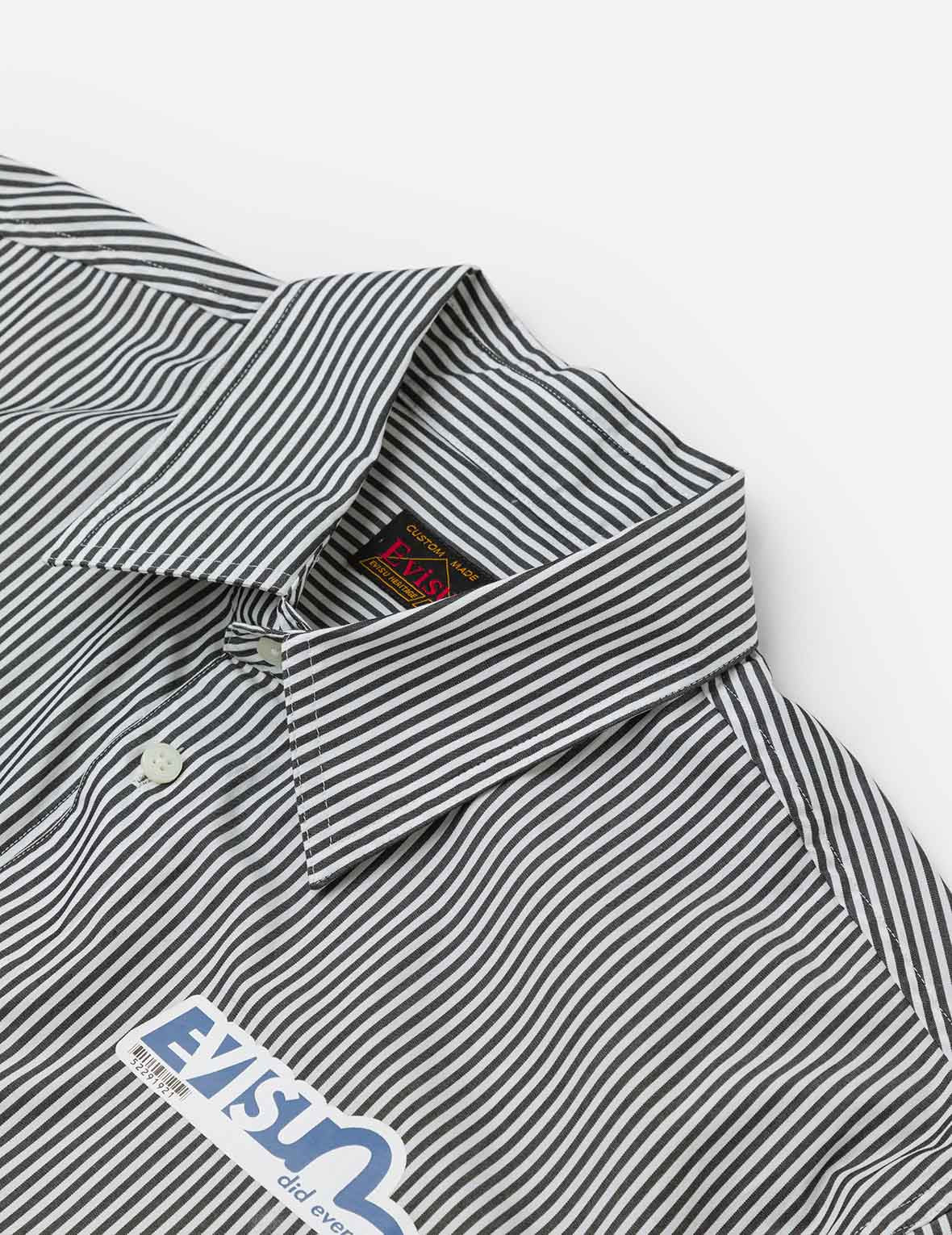 Two-tone Striped Oversized  Short-sleeve Shirt