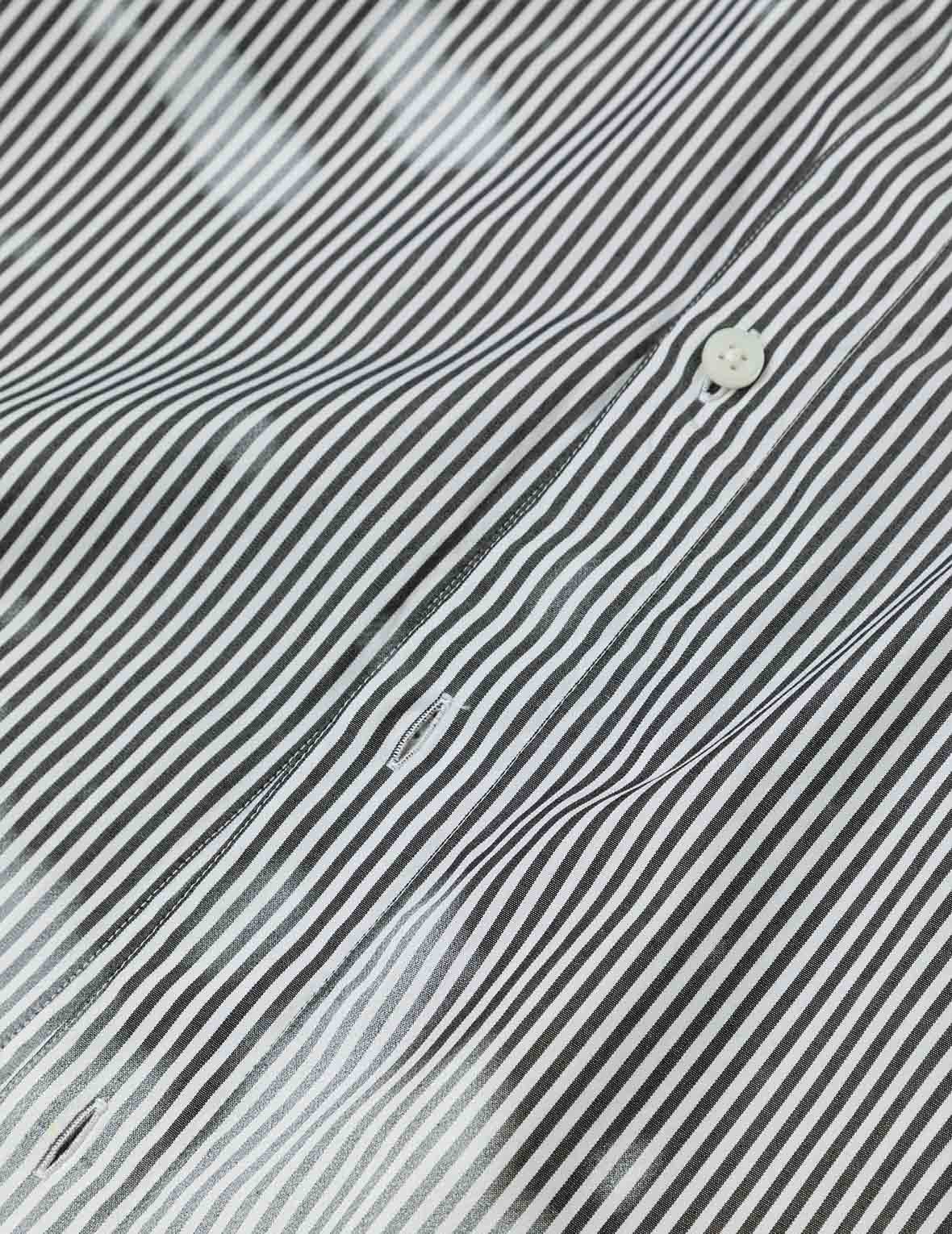 Two-tone Striped Oversized  Short-sleeve Shirt