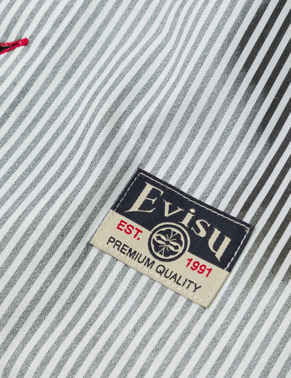 Two-tone Striped Oversized  Short-sleeve Shirt