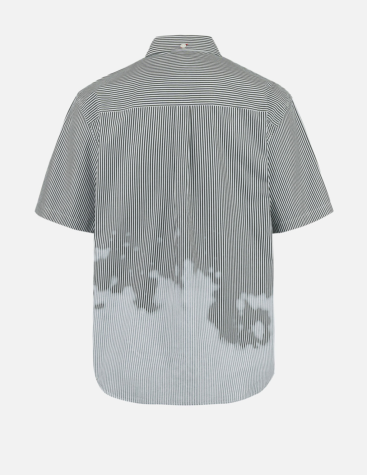 Two-tone Striped Oversized  Short-sleeve Shirt