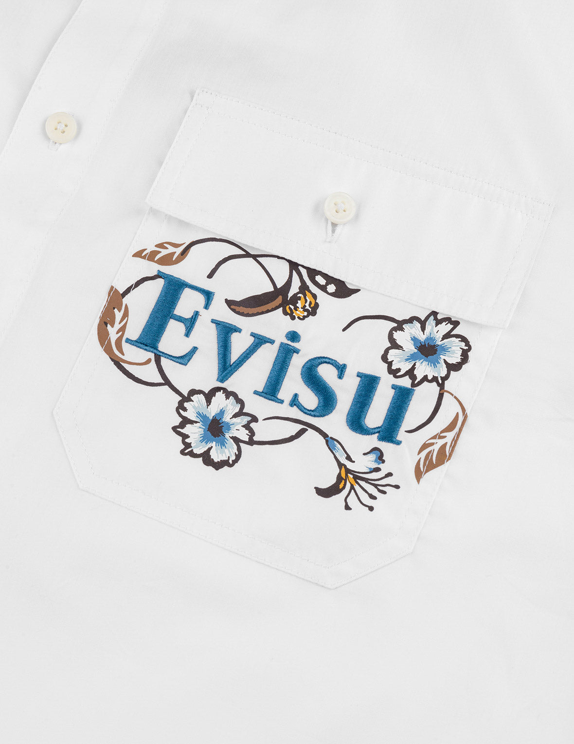 Floral and Logo Daicock Print Relax Fit Short-Sleeve Shirt