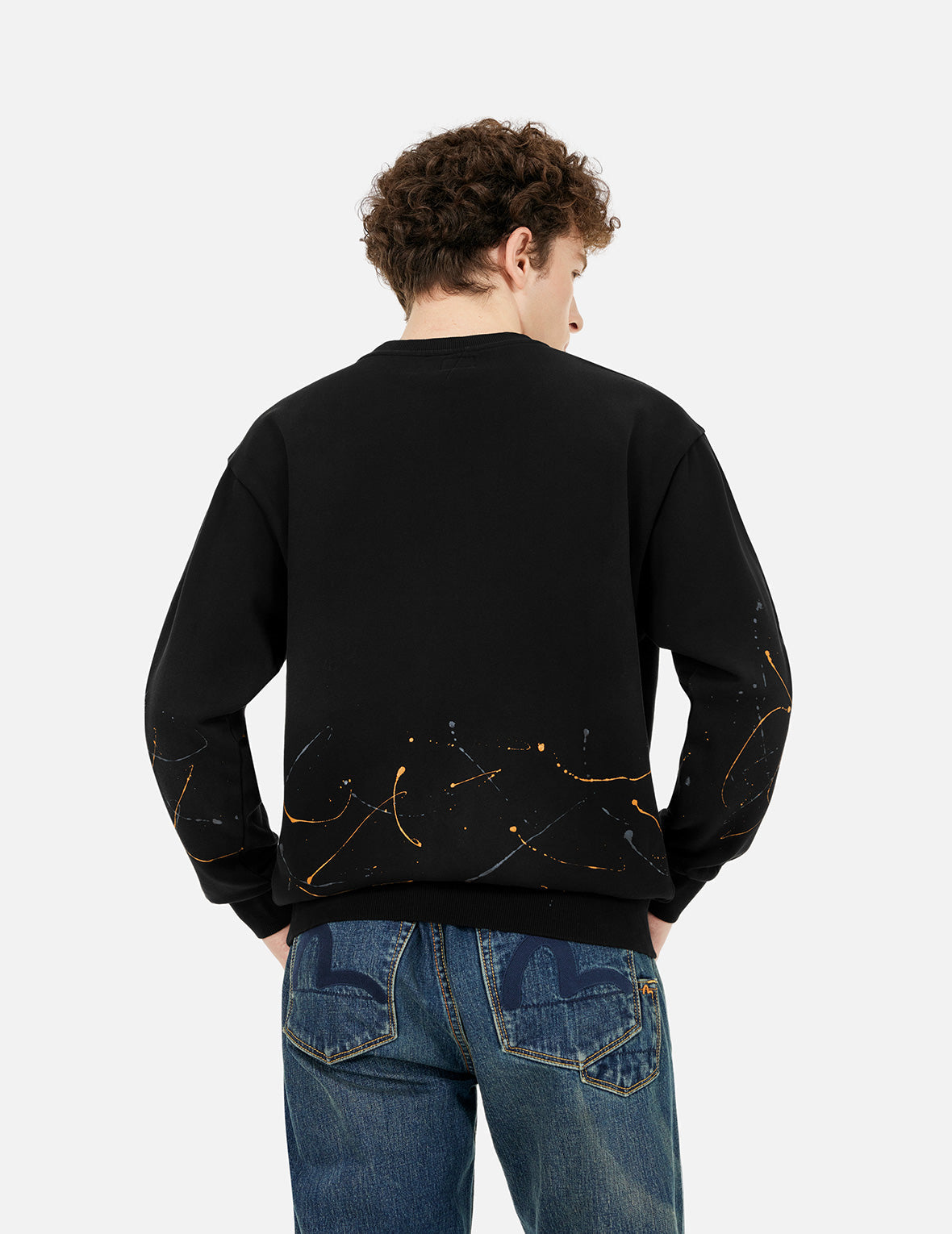 商标和海鸥印花宽版休闲卫衣