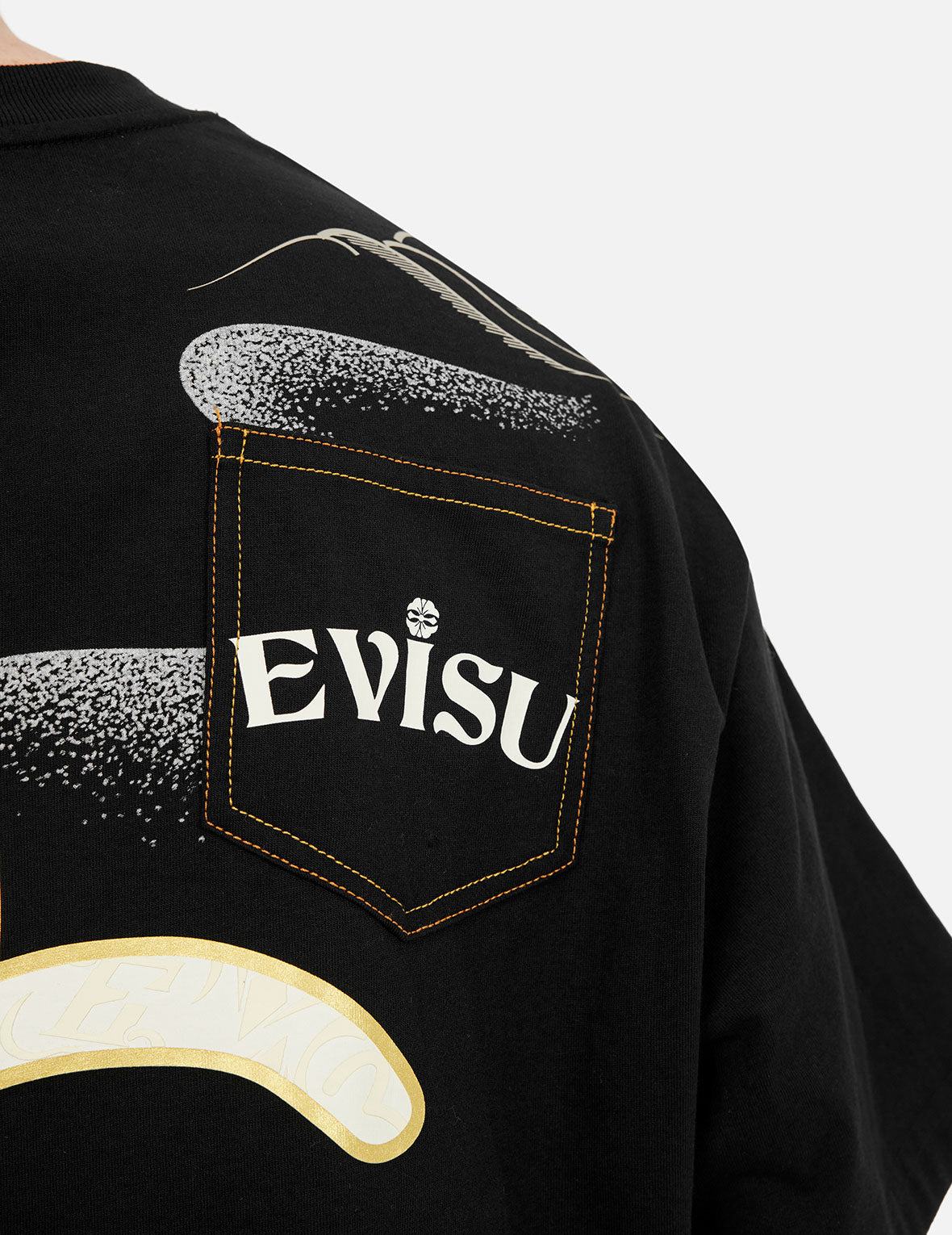 Multi-Pocket and Multi-Print Loose Fit T-shirt