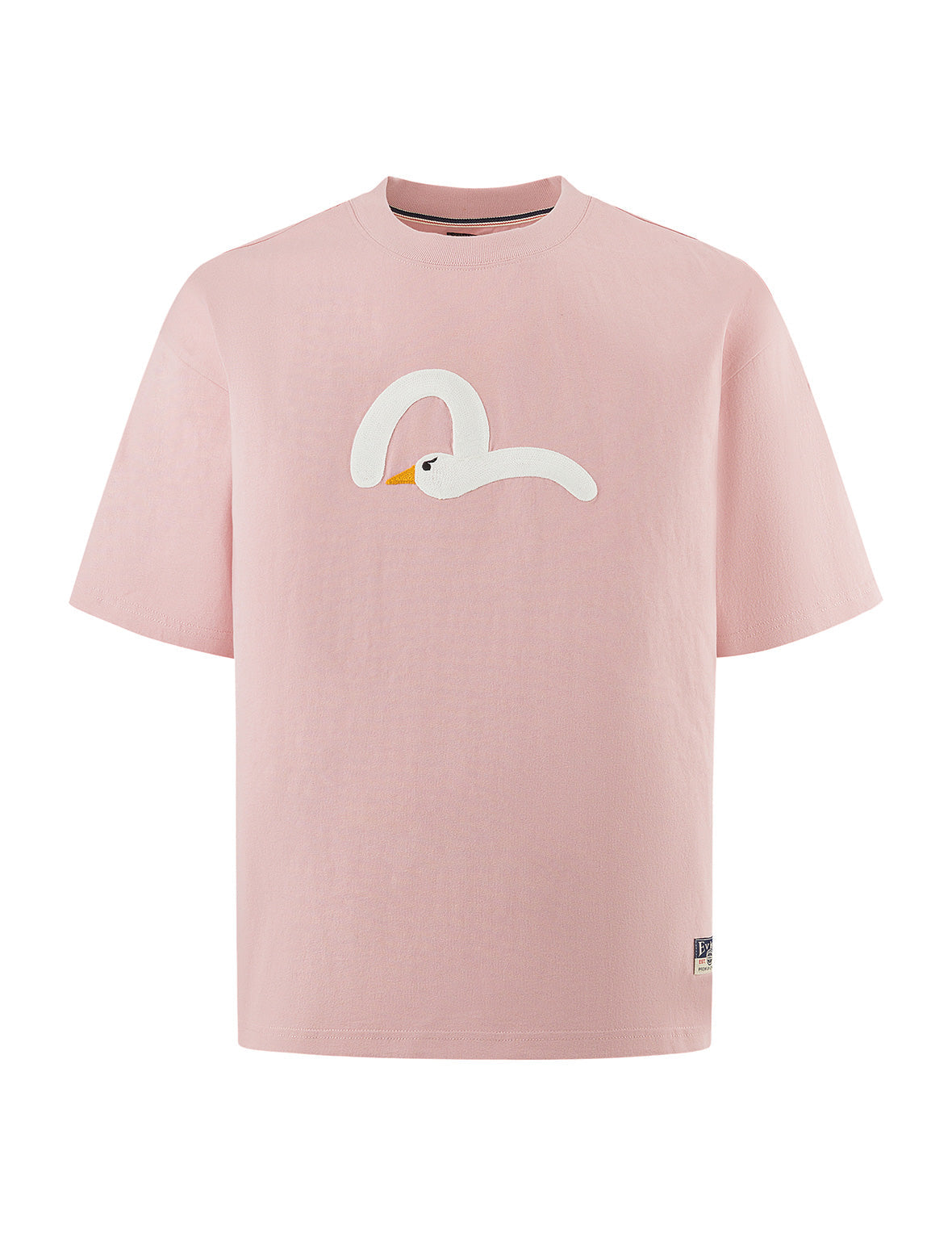 Playful Seagull Embroidery Relax Fit T-Shirt