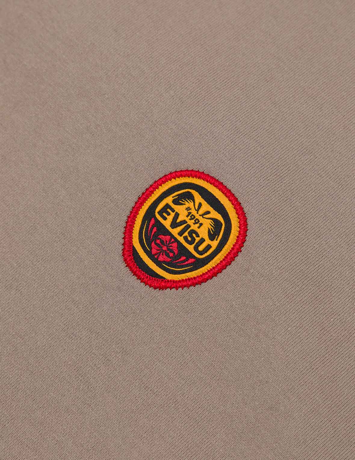 达摩和商标刺绣宽版休闲T恤