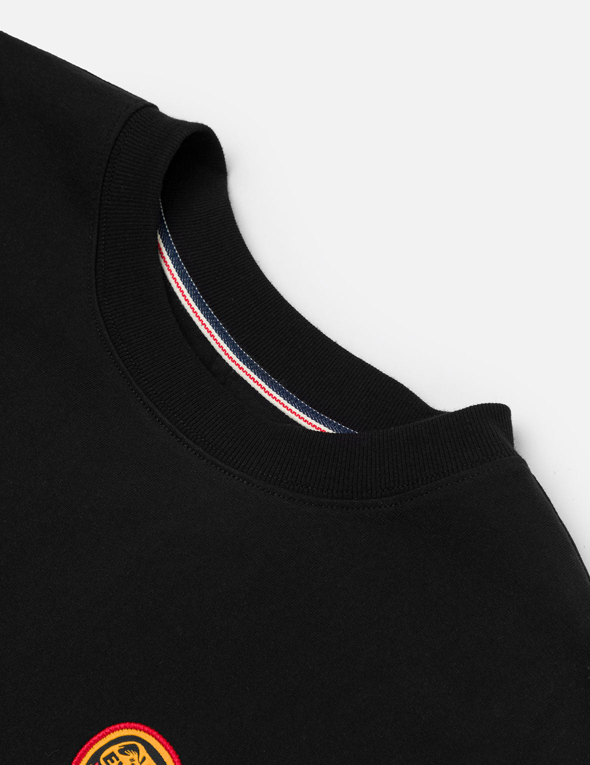 达摩和商标刺绣宽版休闲T恤