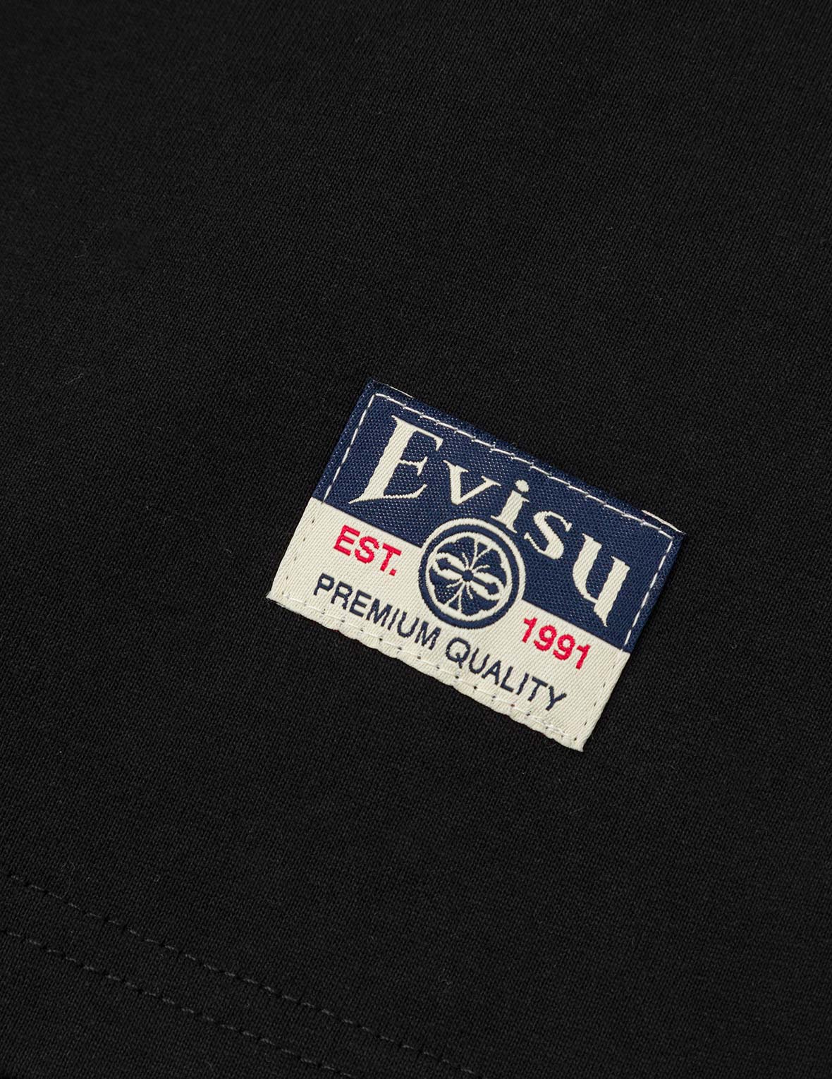 达摩和商标刺绣宽版休闲T恤