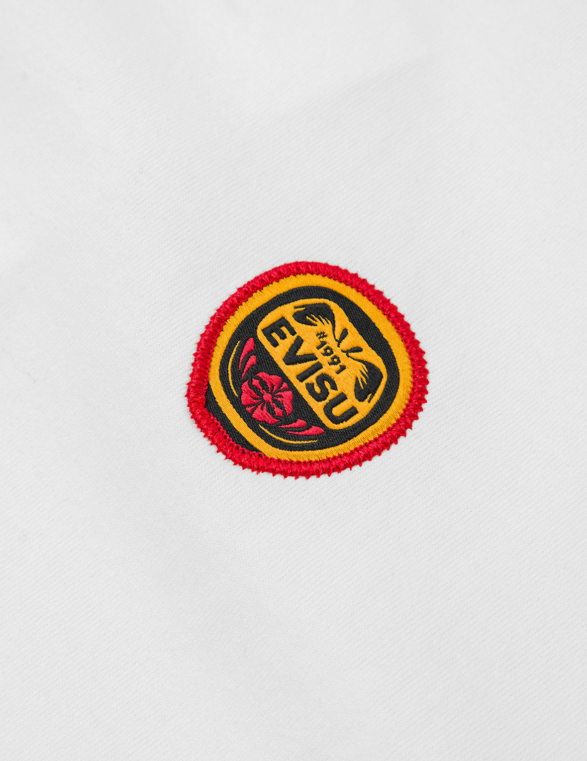 达摩和商标刺绣宽版休闲T恤