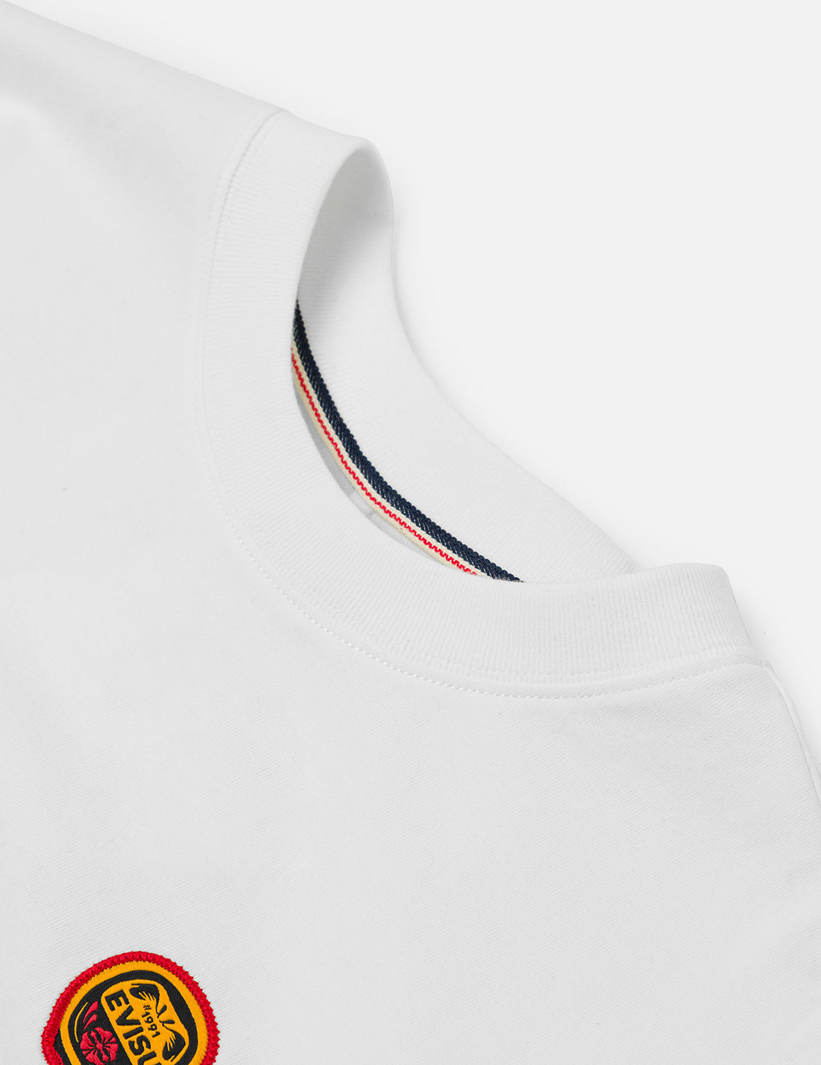 达摩和商标刺绣宽版休闲T恤