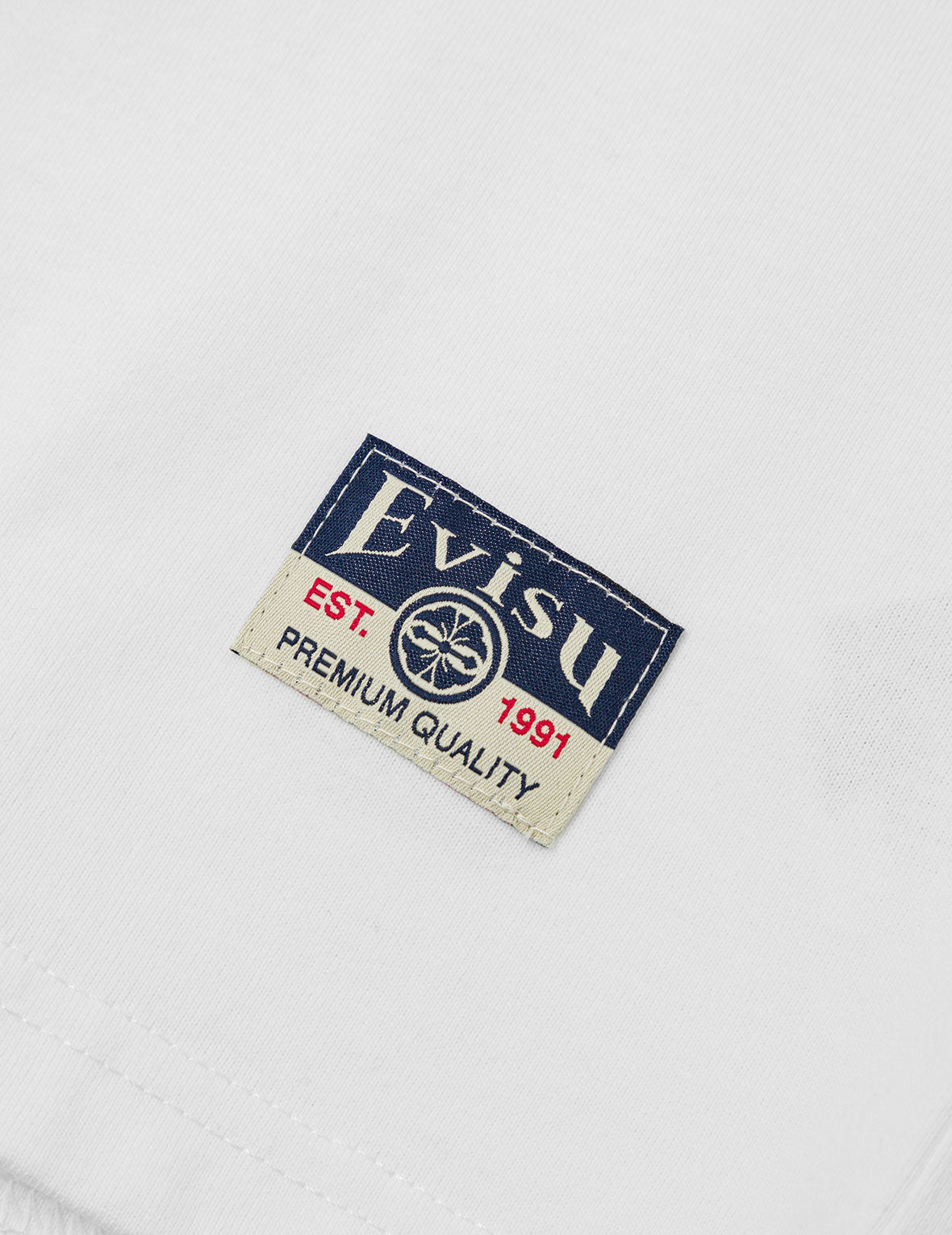 达摩和商标刺绣宽版休闲T恤