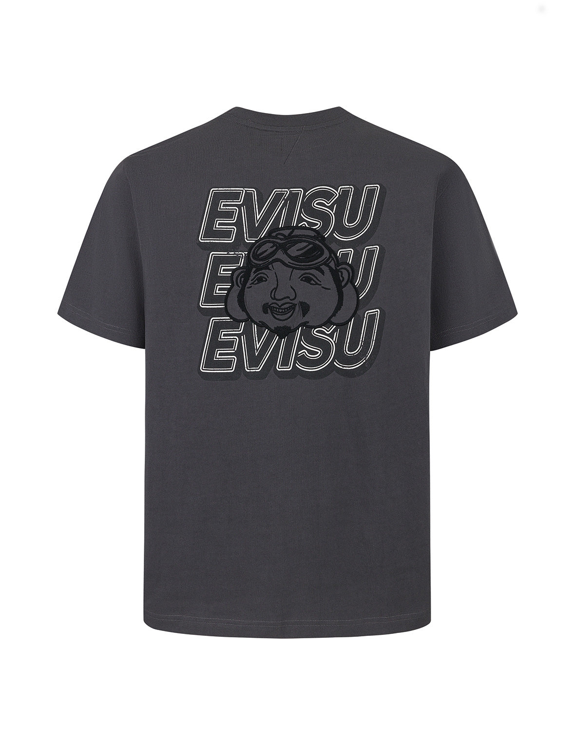 Slogan Print with Godhead Appliqué Embroidery Regular Fit T-Shirt