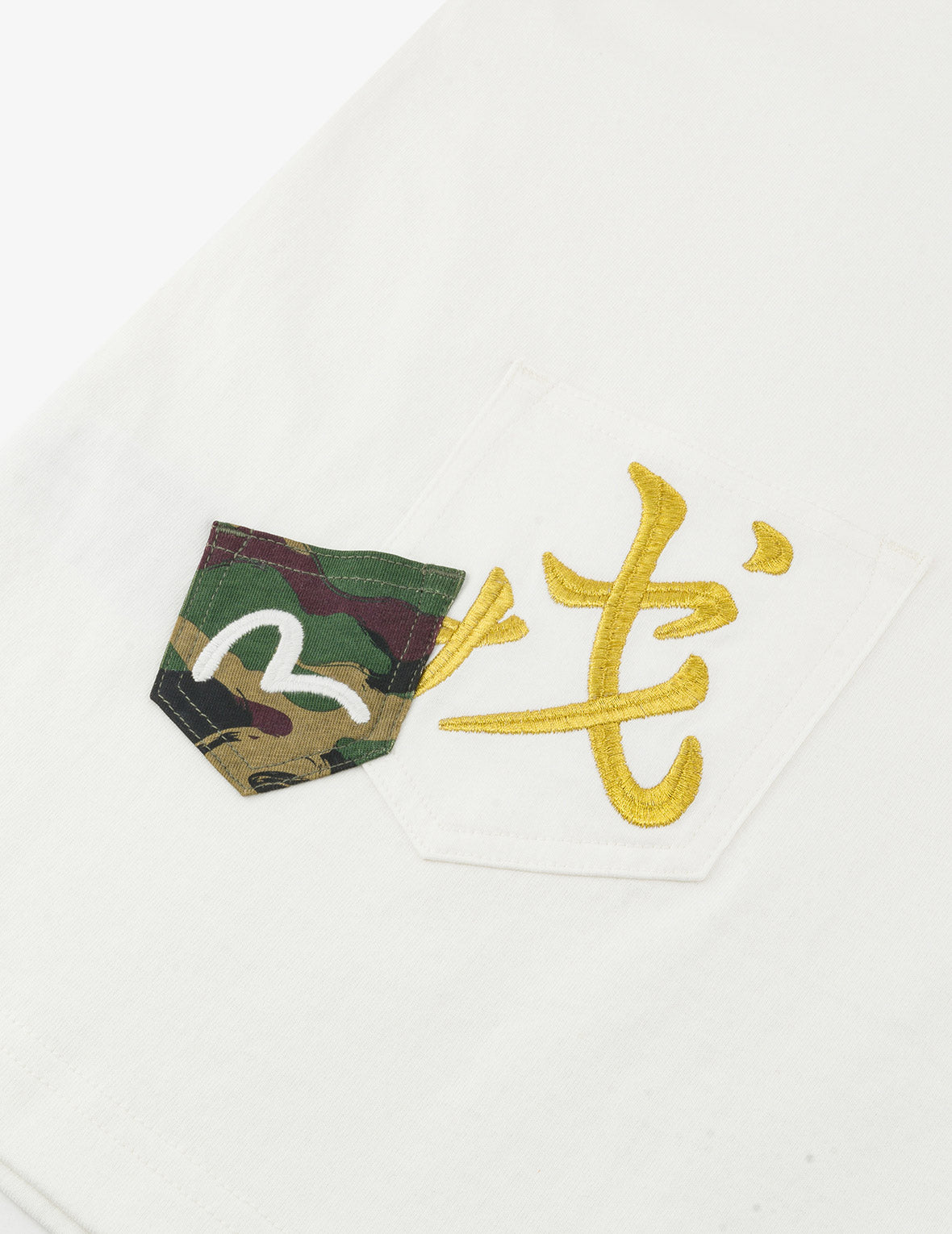 Multi-embroidery and Multi-pocket Relax Fit T-shirt