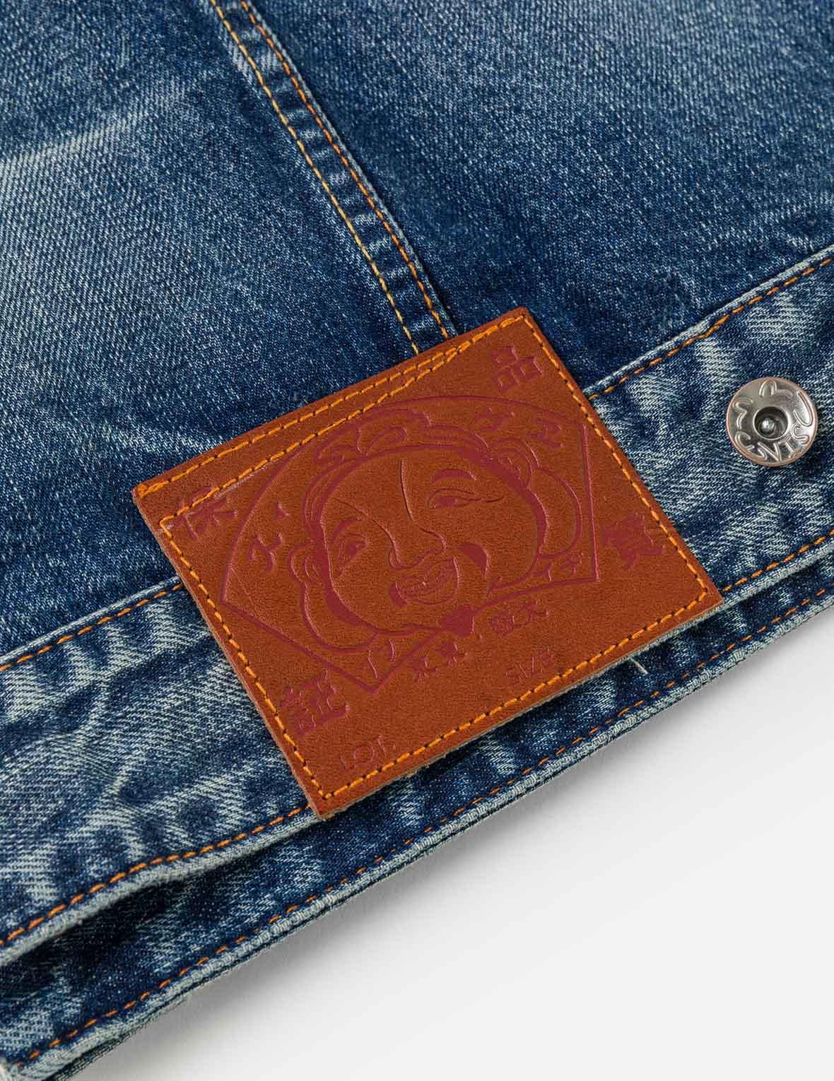 Evisu & Seagull Appliqué Chinese Denim Jacket