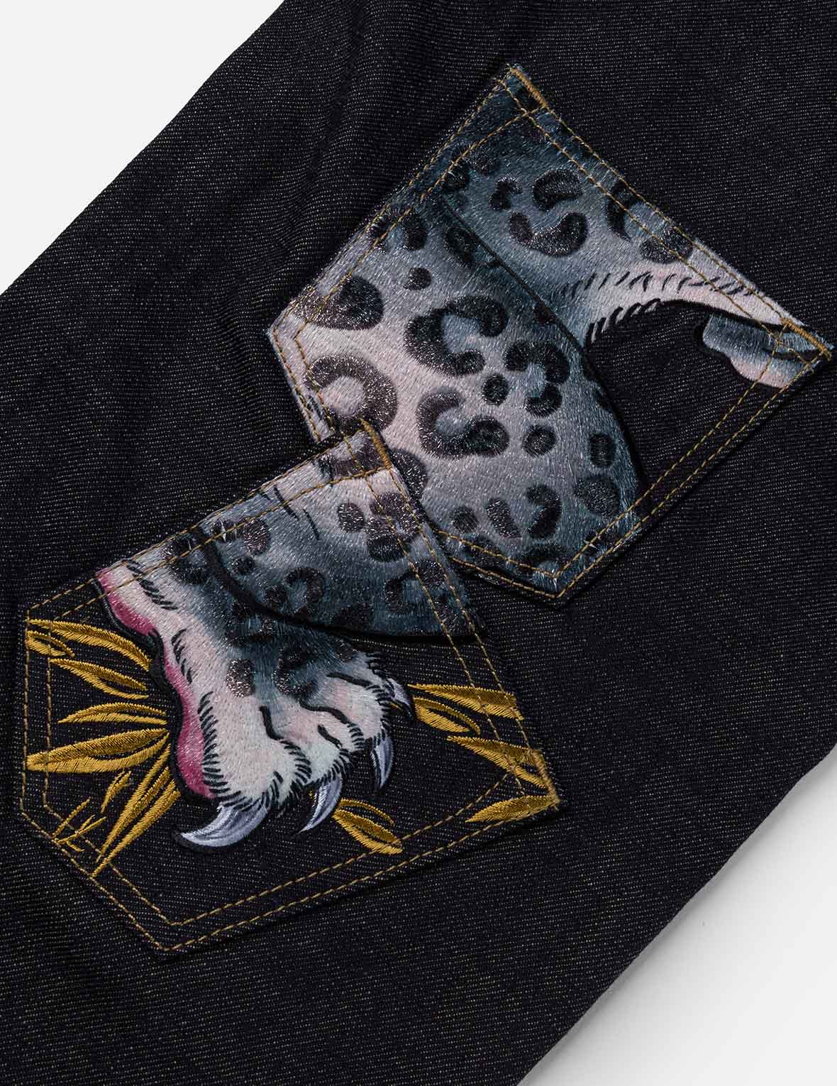Multi-Pocket Embroidery Patch Jeans #2020
