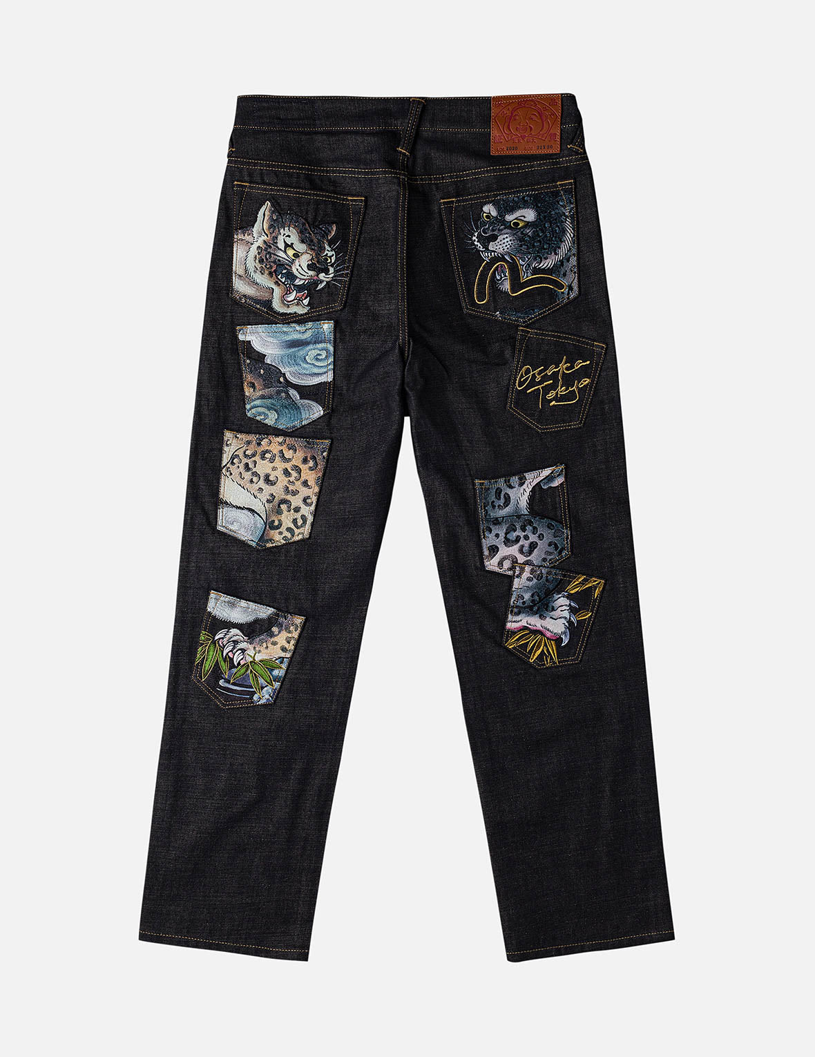 Multi-Pocket Embroidery Patch Jeans #2020