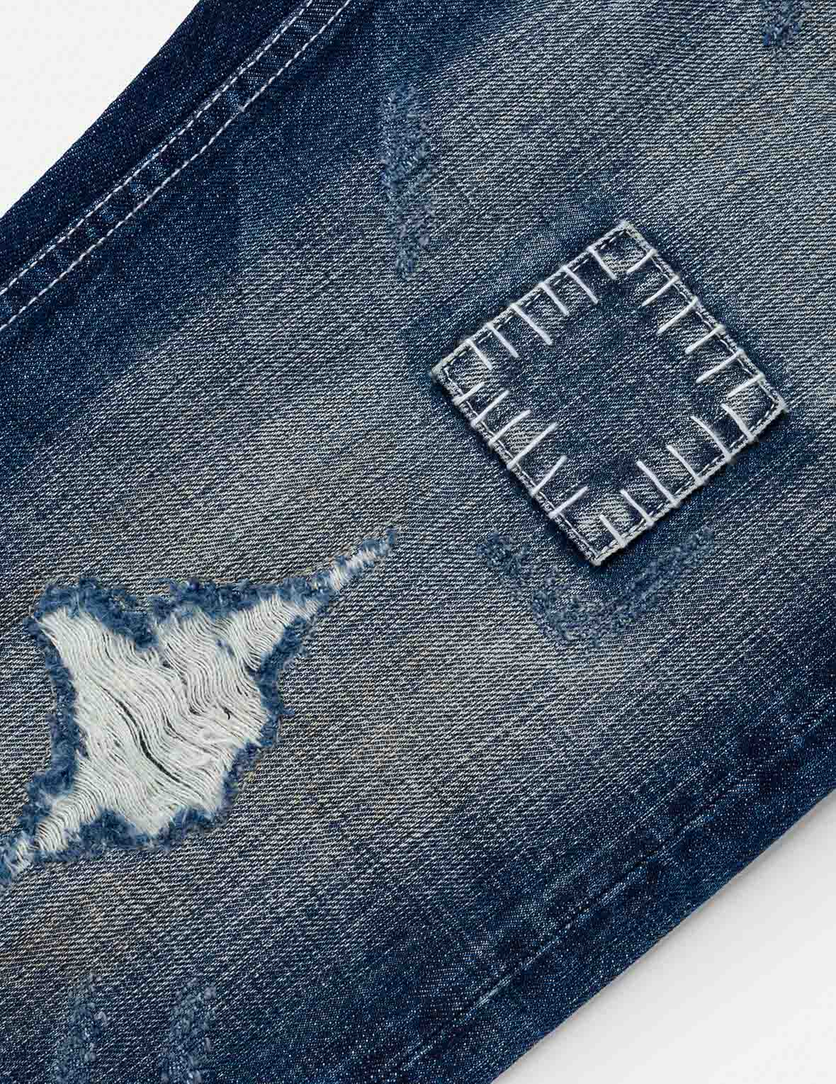 Hand-Drawn Printed Jeans #2020