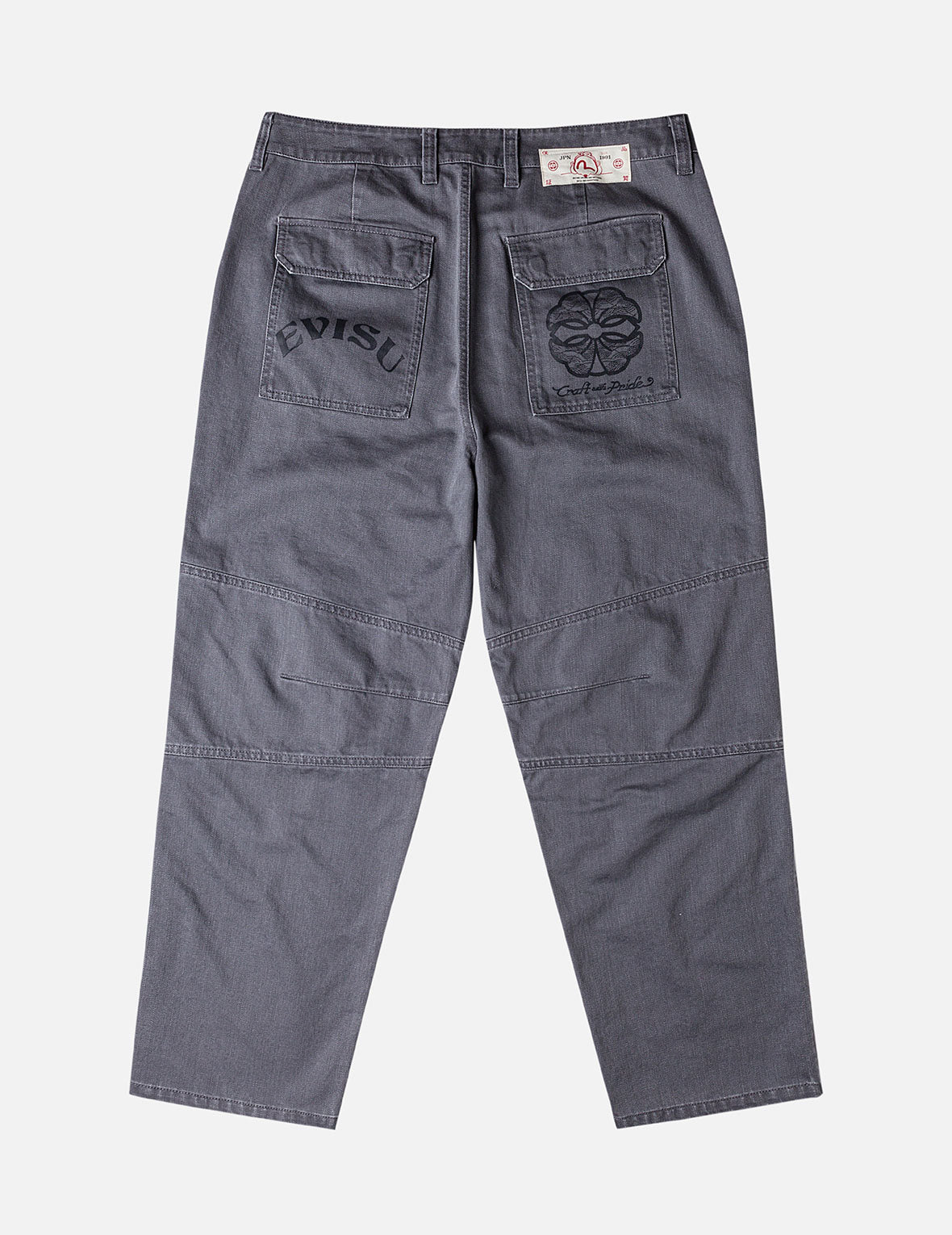 Back Flap Pockets Relax Fit Pants