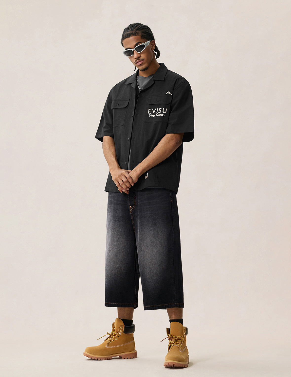 Leopard Print Logo Embroidery Shirt