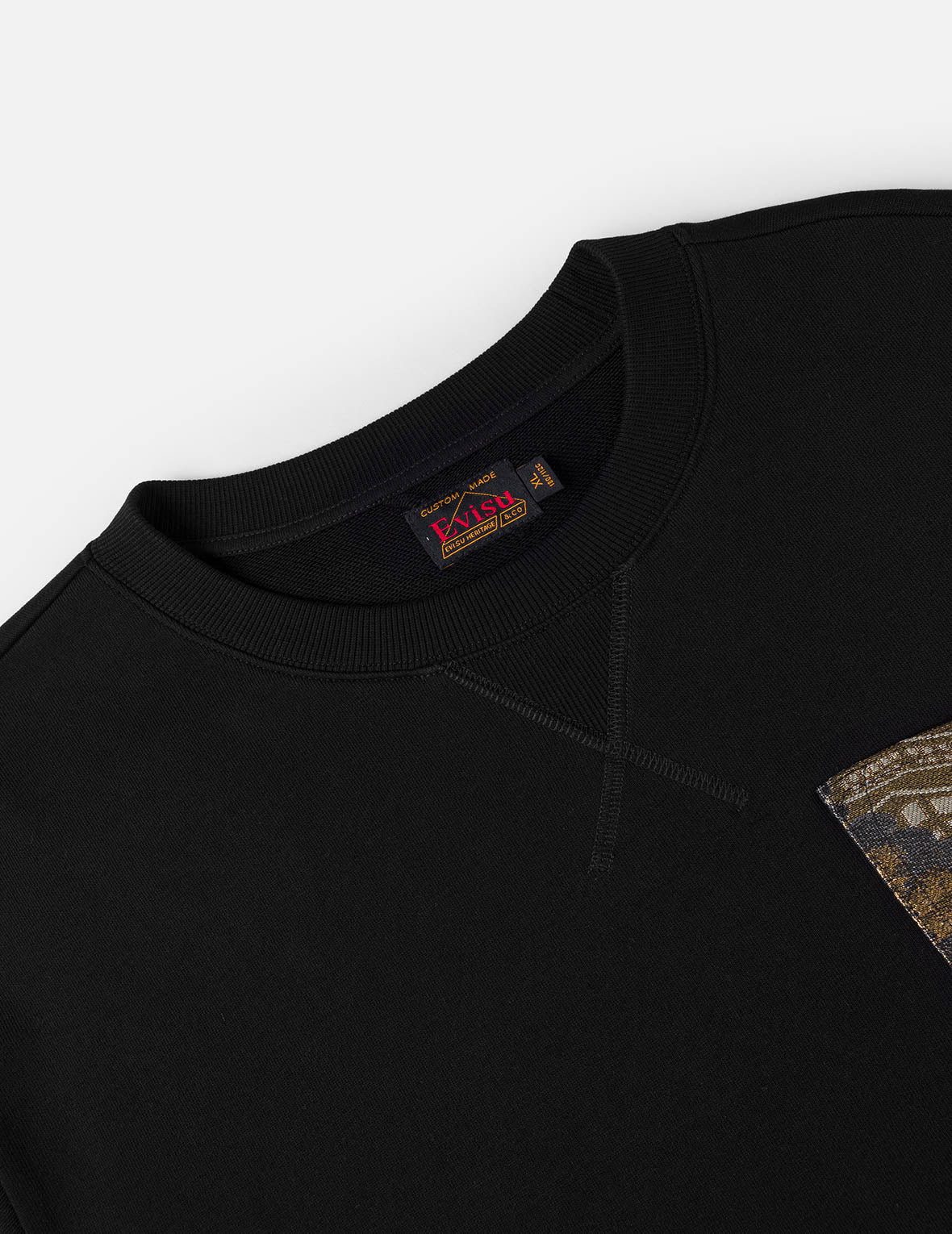Japanese Print Brocade Pocket Sweatshirt