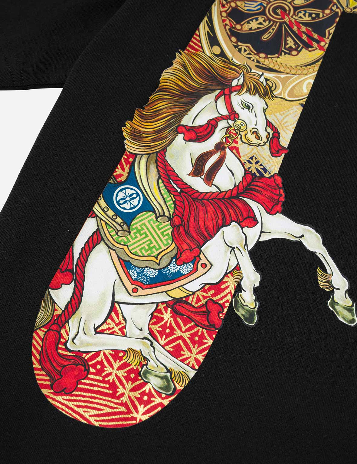 Year Of Horse Daicock Printed T-shirt - Black