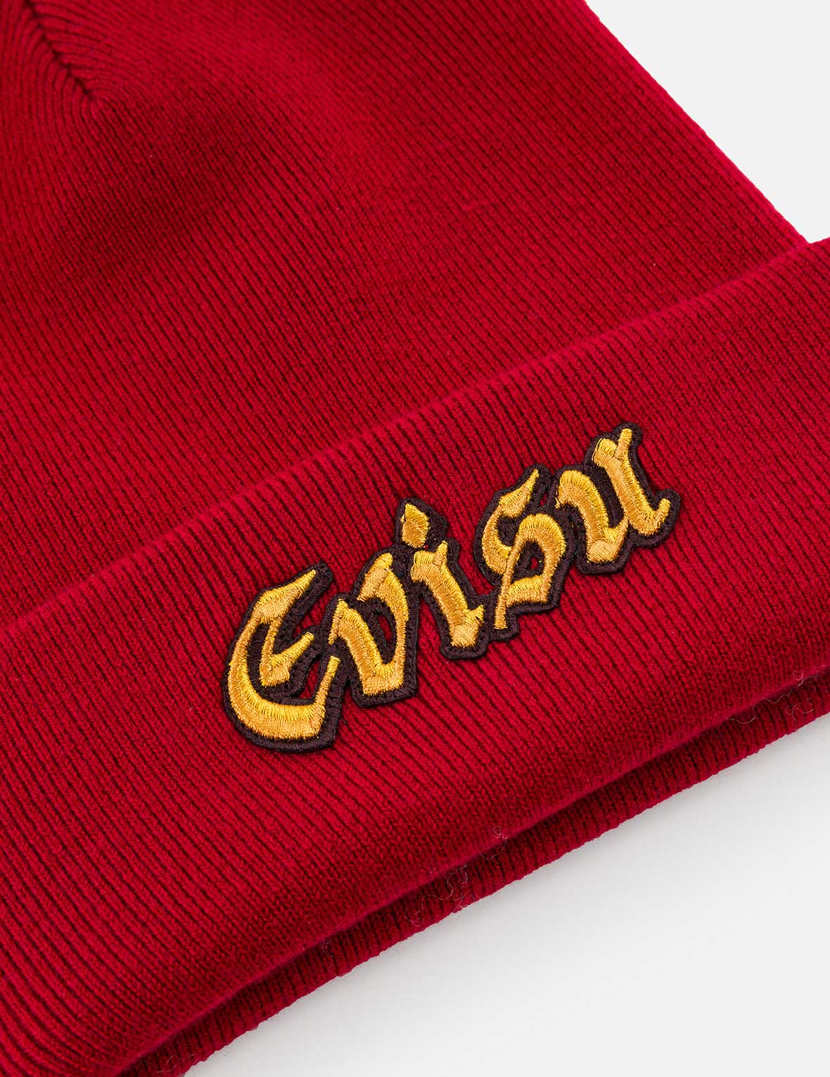 Evisu Logo Embroidery Beanie - Red