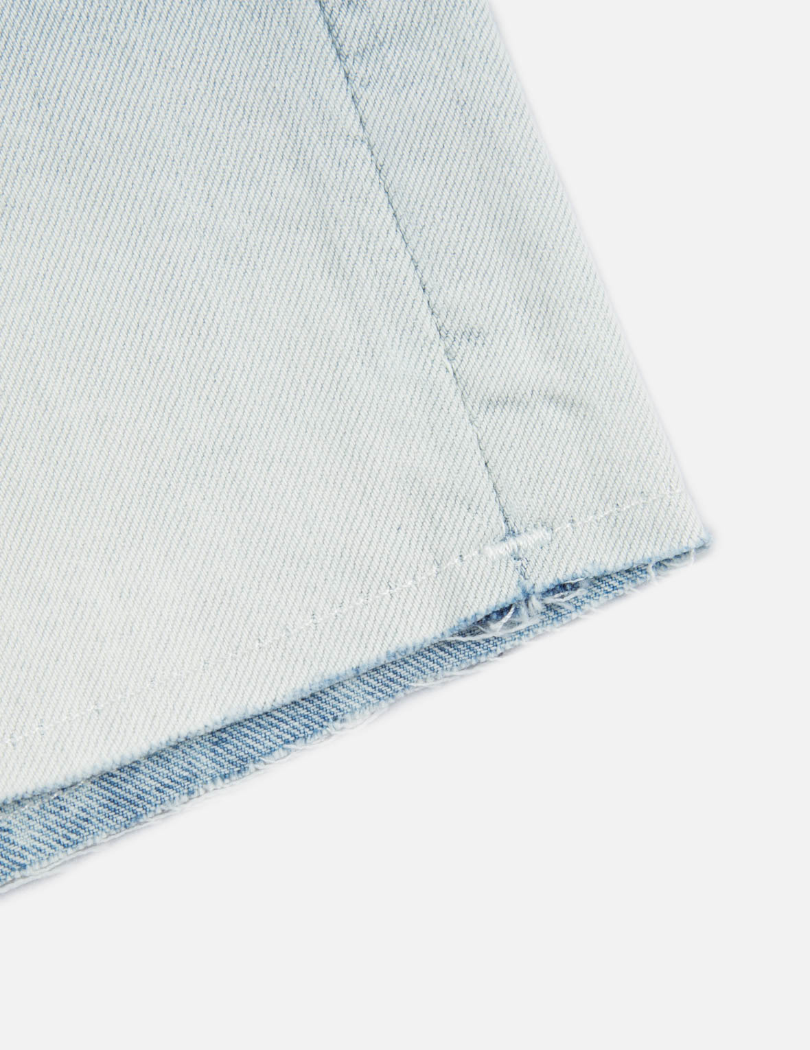 Seagull and Slogan Print Tie-dyed Denim Shorts